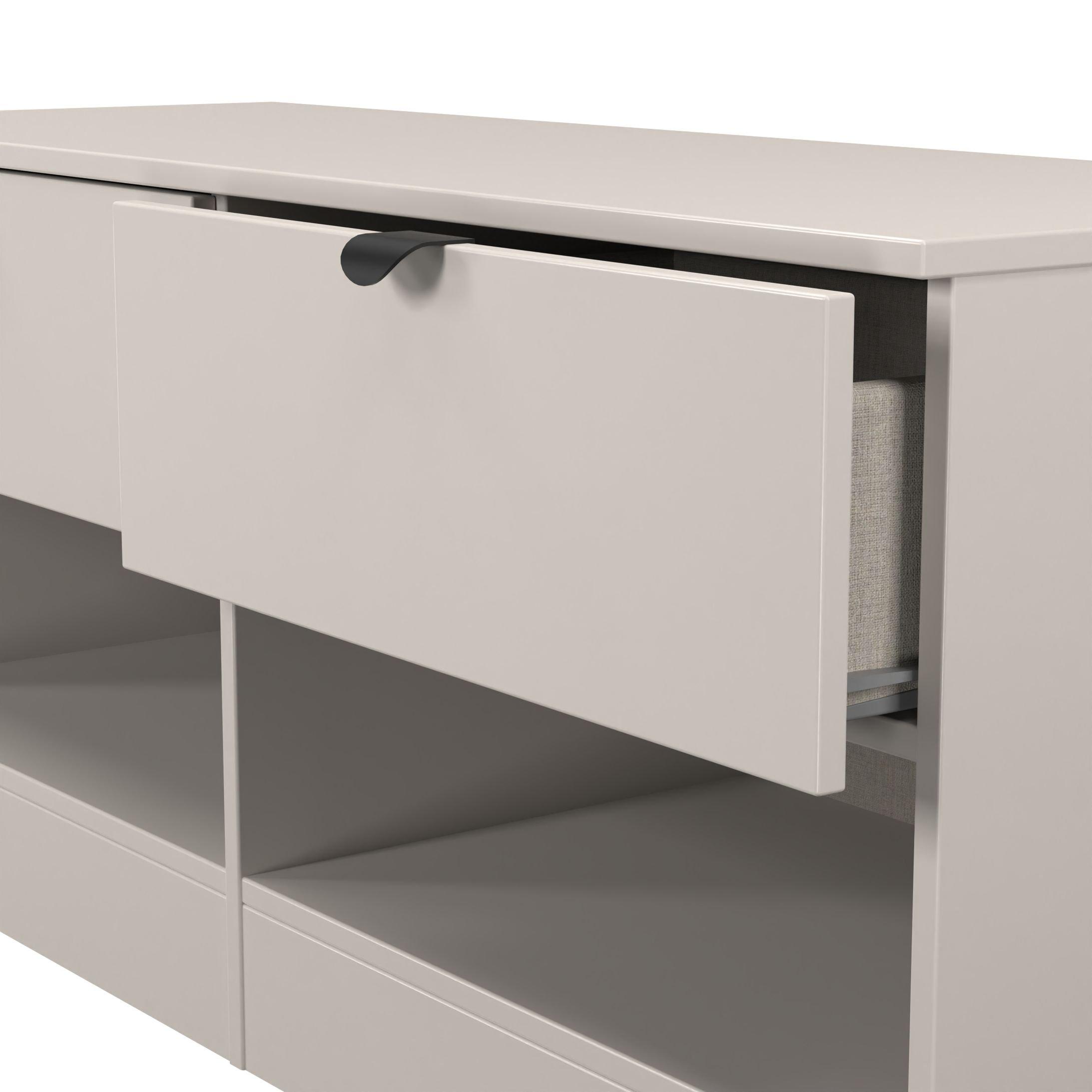 Kashmir Matt - Welcome Furniture - Solomon 2 Drawer Openshelf Bed Box - 5