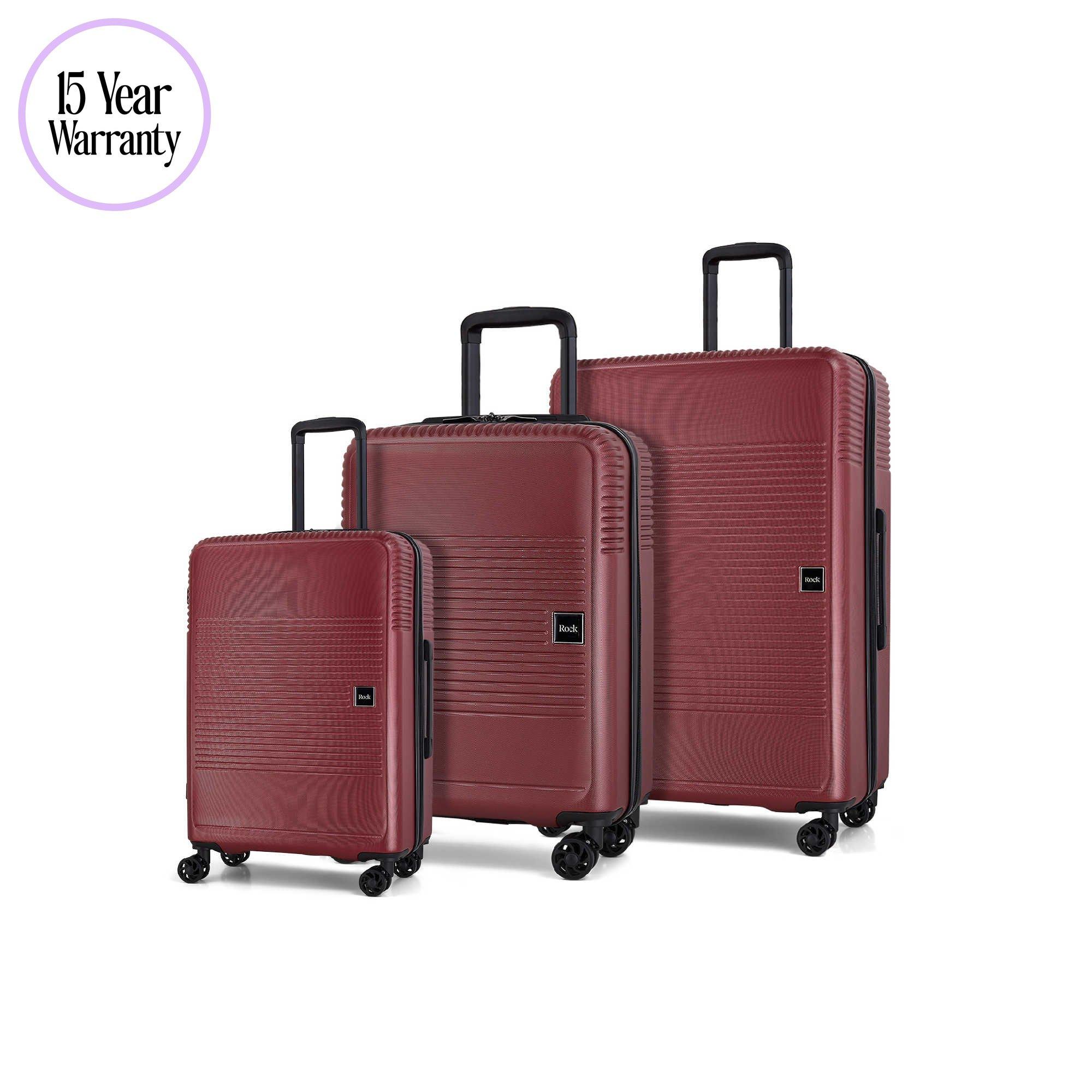 Burgundy - Rock - Rock Lincoln Suitcases Burgundy - 1