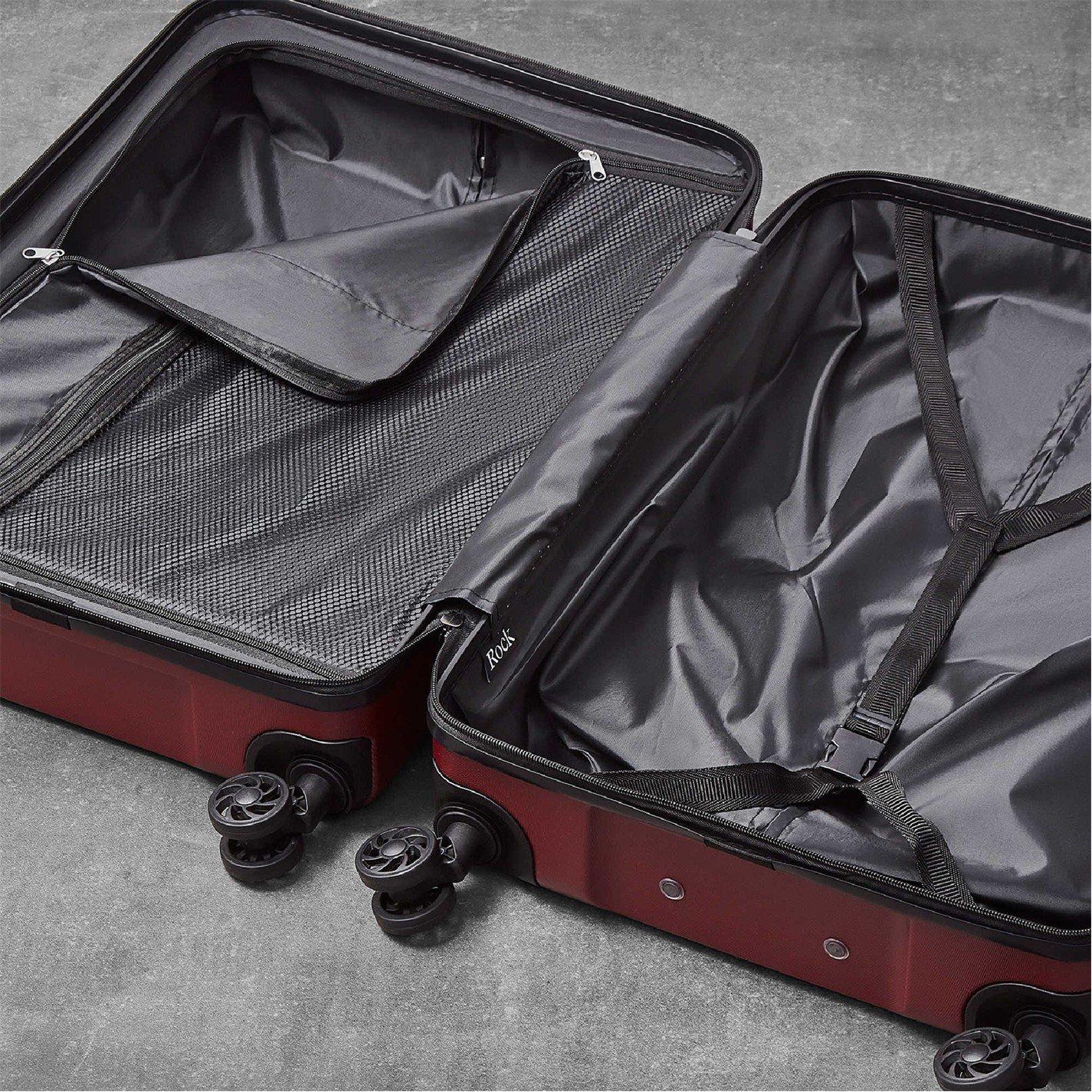 Burgundy - Rock - Rock Lincoln Suitcases Burgundy - 4