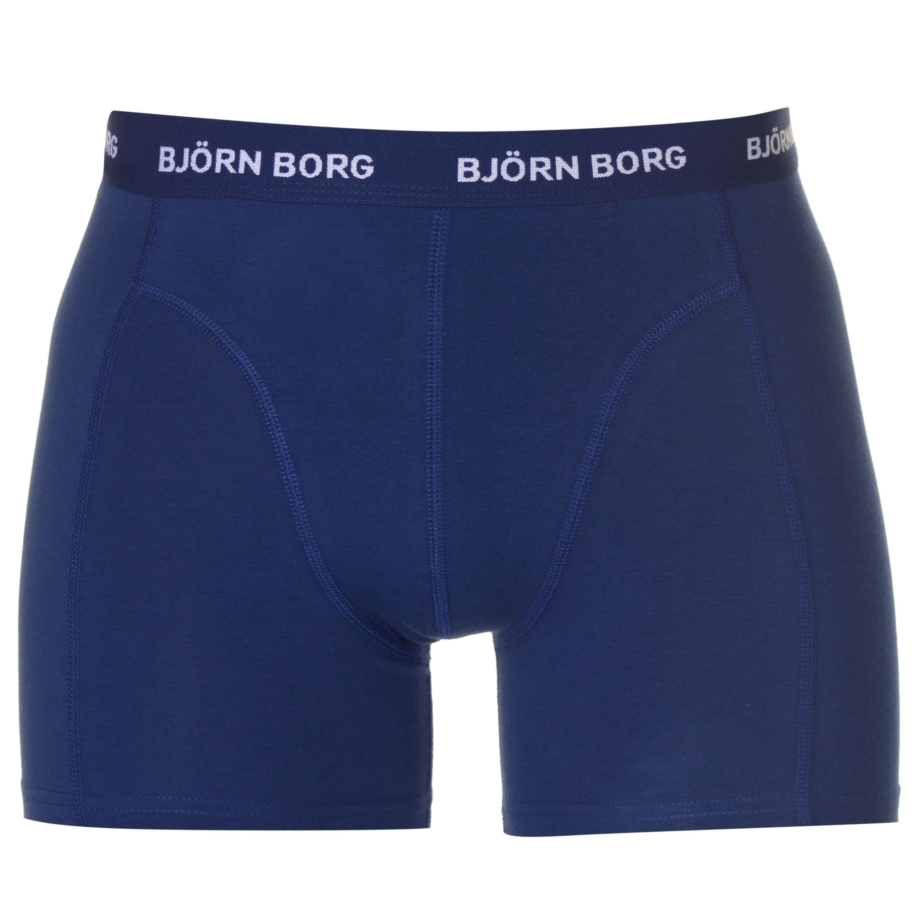Sort/Hvid/Marineblå - Bjorn Borg - 3 Pack Solid Boxer Shorts - 4