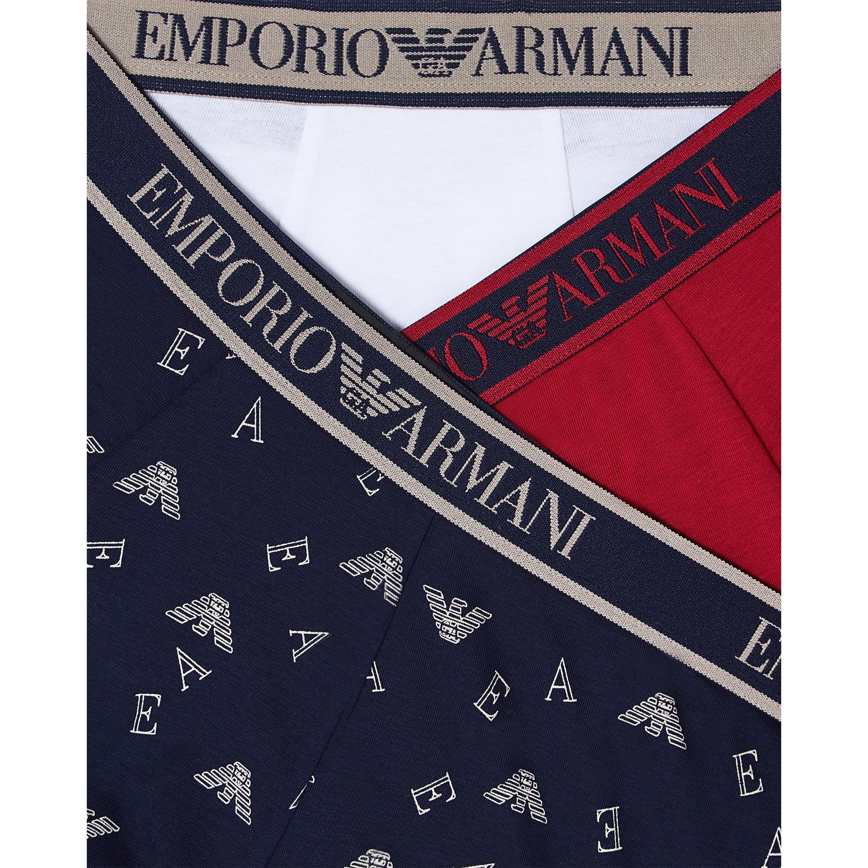Red/Navy/Beige - Emporio Armani - 3 PACK BOTTOM - 4