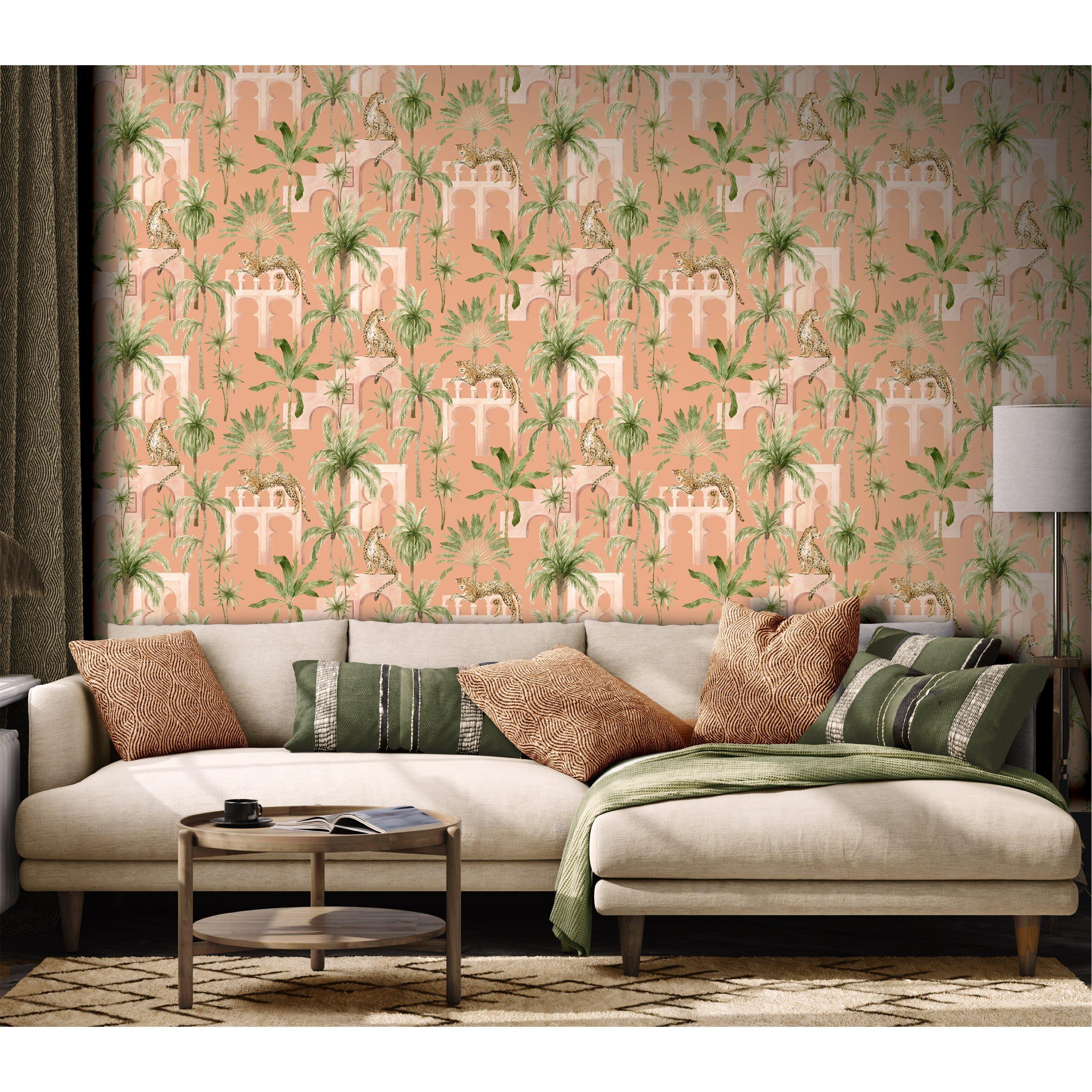 Orange - Arthouse - Leopard Arches Terracotta Wallpaper - 4