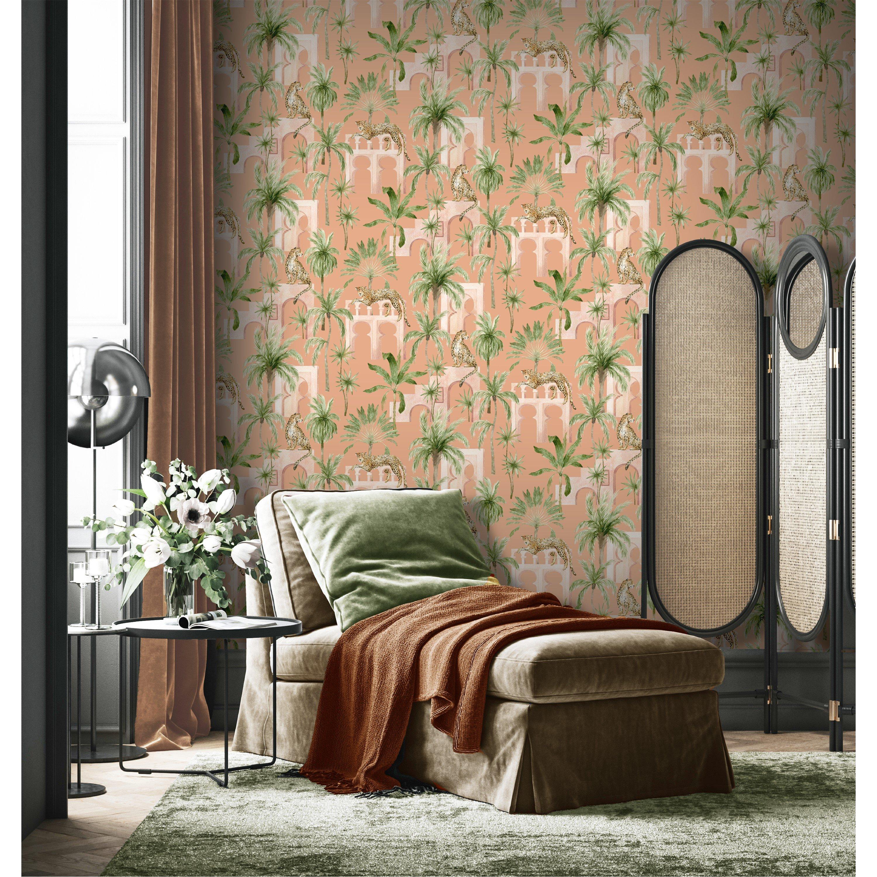 Orange - Arthouse - Leopard Arches Terracotta Wallpaper - 5