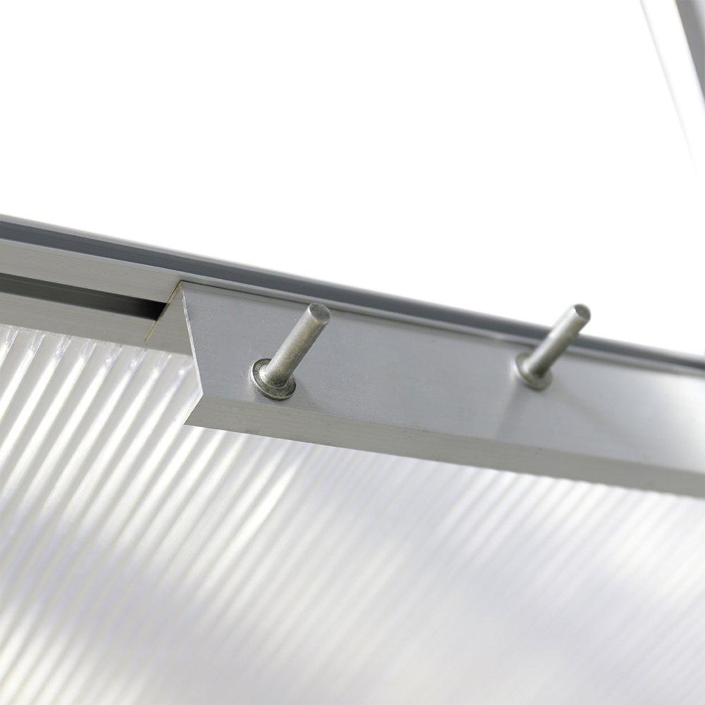 Clear - Breeins - Aluminium Greenhouse with Base and Window - 8