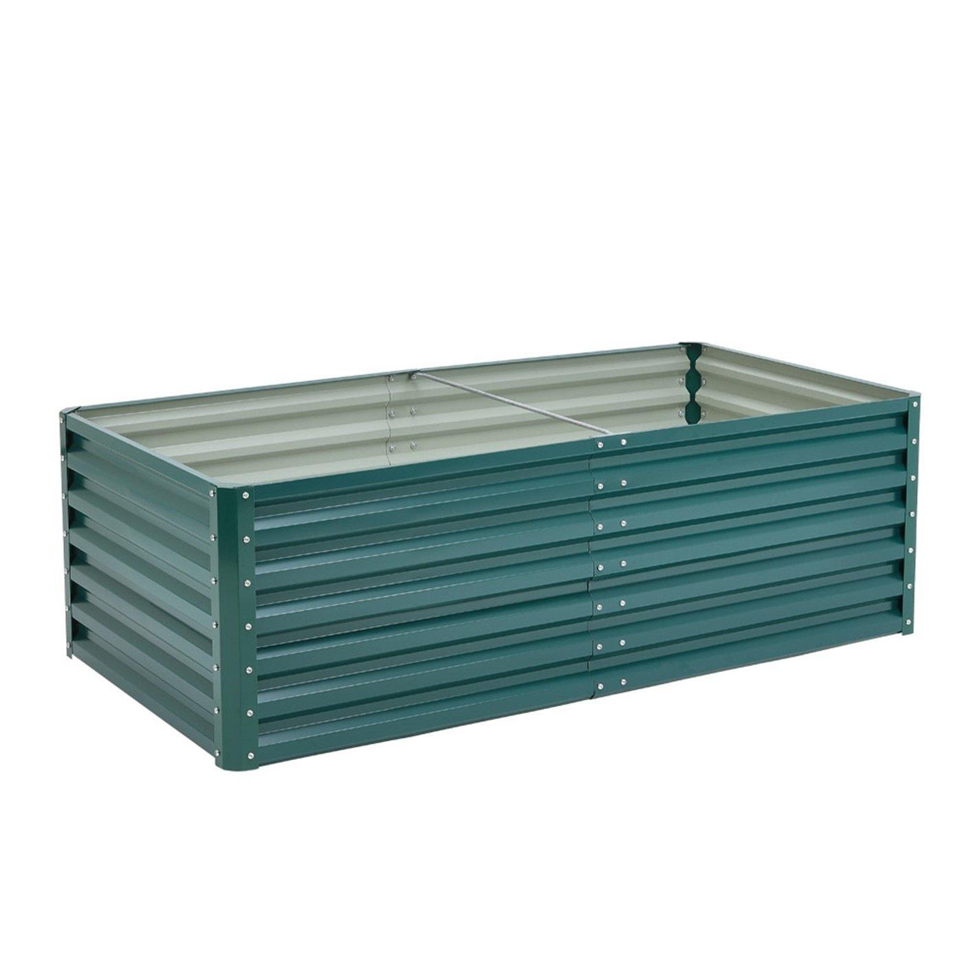 Green - Breeins - Metal Rectangular Raised Garden Bed Green - 3