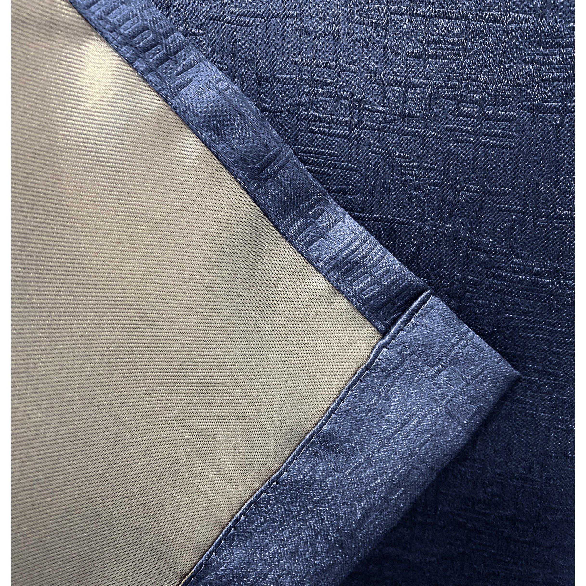 Navy - Enhanced Living - Vogue Navy Thermal Room Darkening Curtains Eyelet - 4