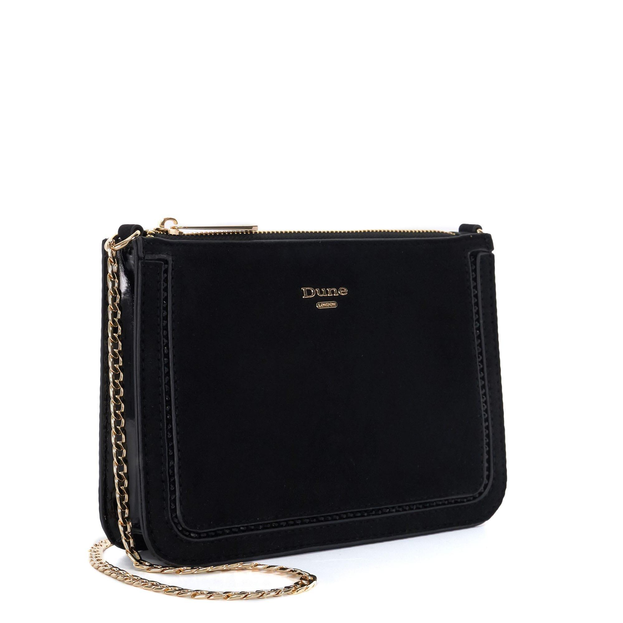 Black - Dune London - Emilyo Gold Detailed Clutch Bag - 3
