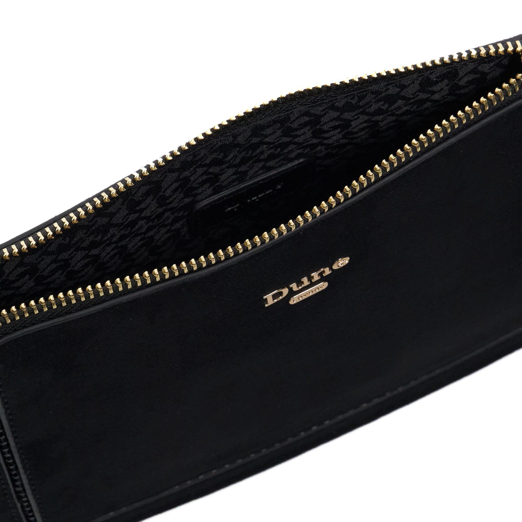 Black - Dune London - Emilyo Gold Detailed Clutch Bag - 4