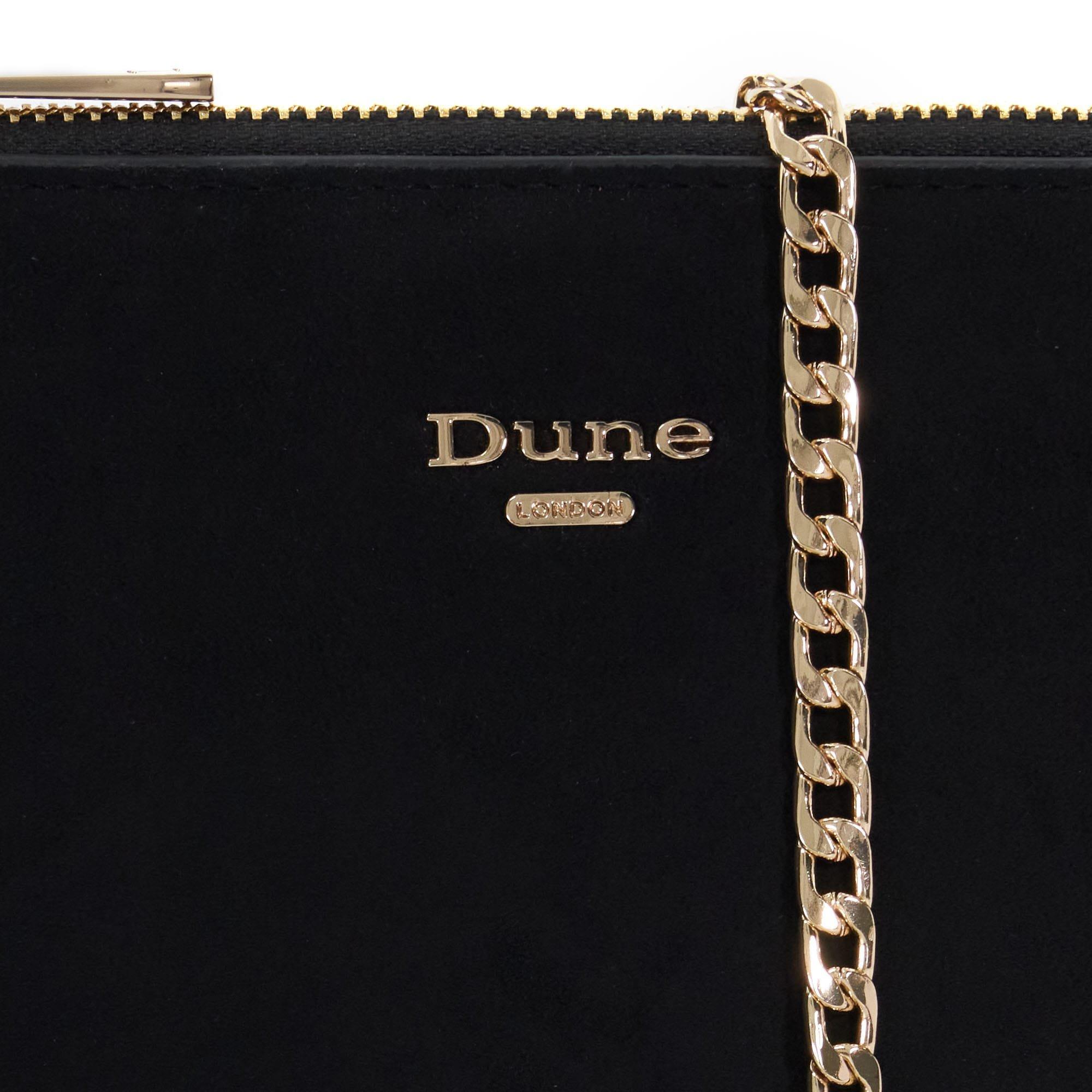 Black - Dune London - Emilyo Gold Detailed Clutch Bag - 5