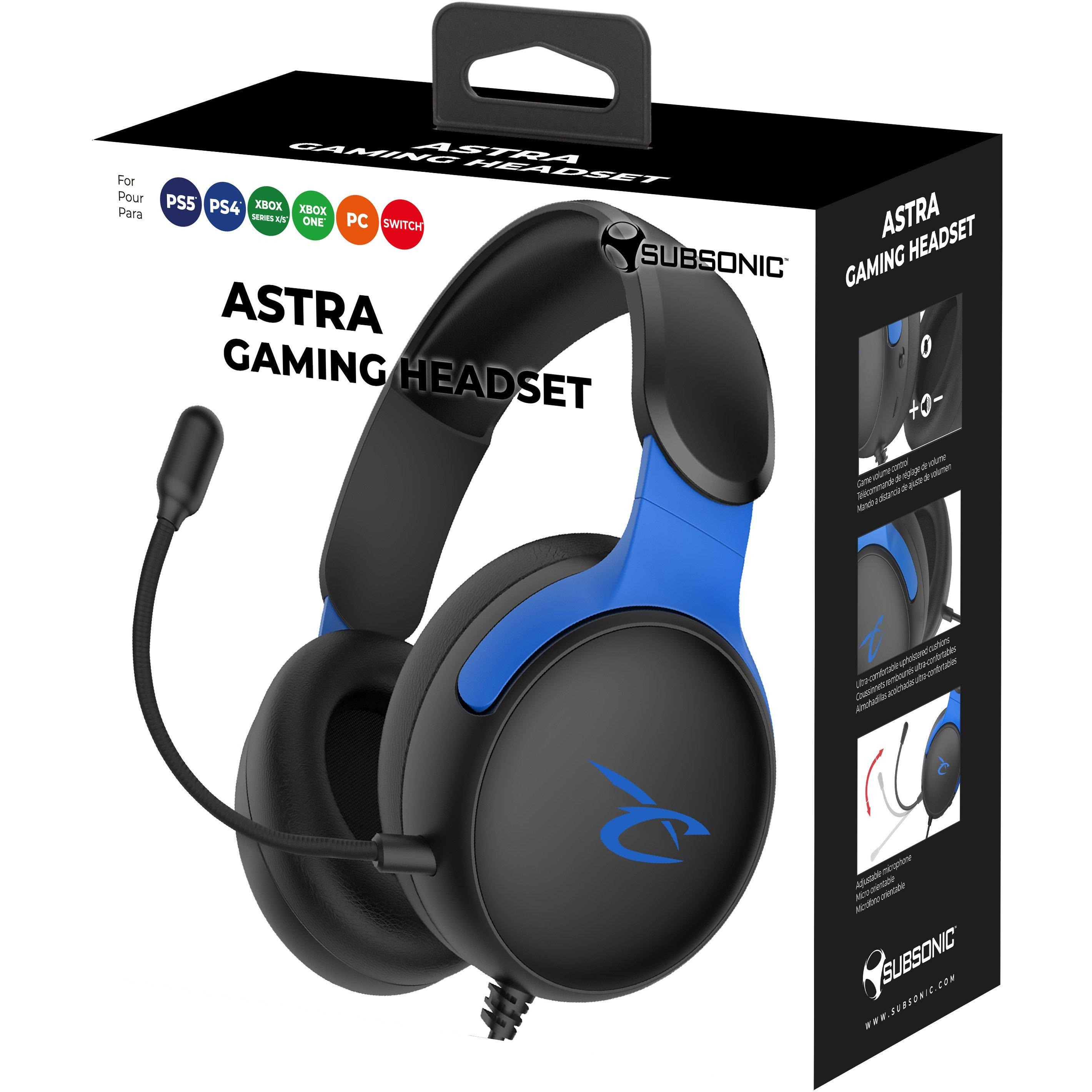 Black - Subsonic - Astra Gaming Headset For PS5 Xbox PC & Switch - 6