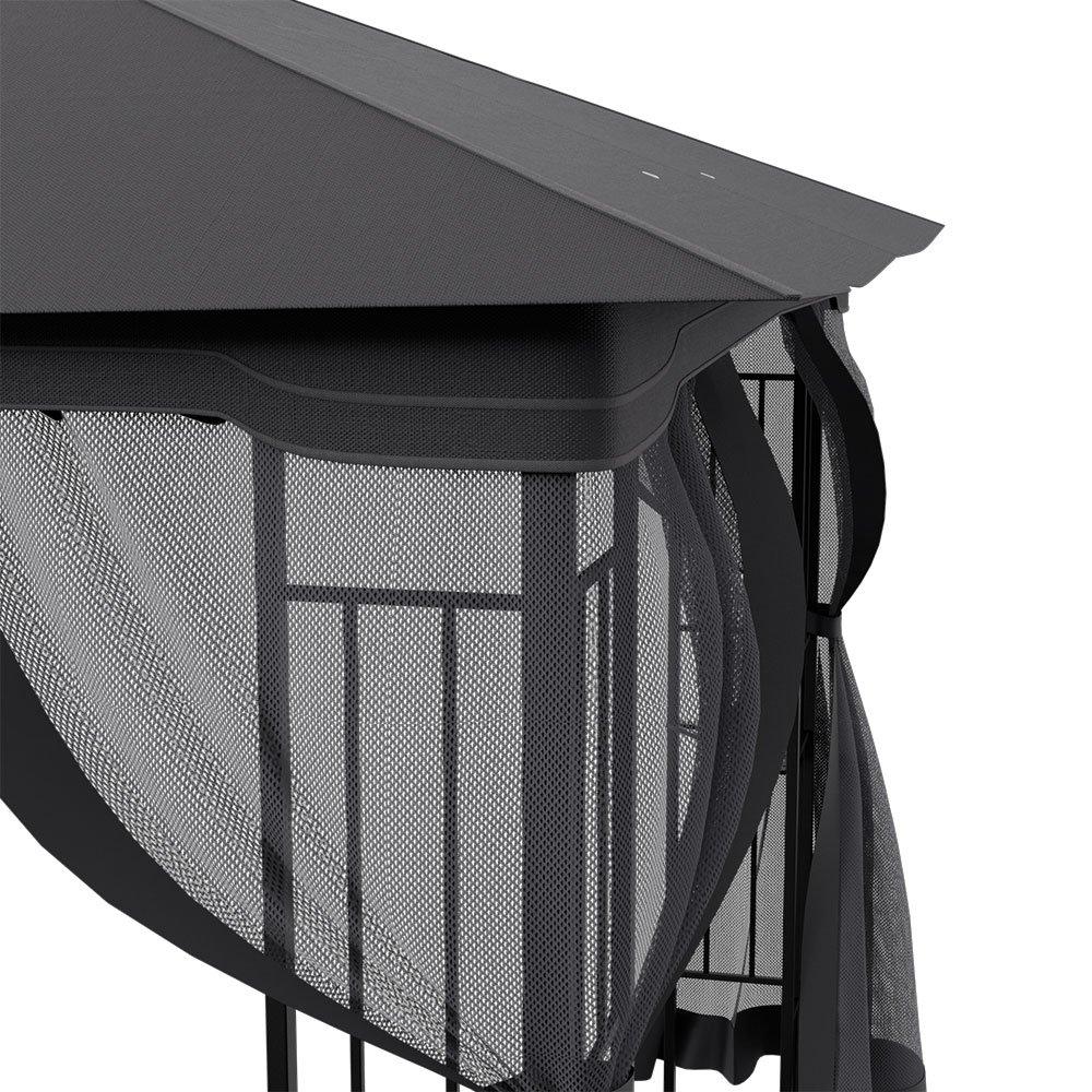 Grey - Breeins - 4 x 3m Outdoor Garden Gazebo Shade Canopy - 8