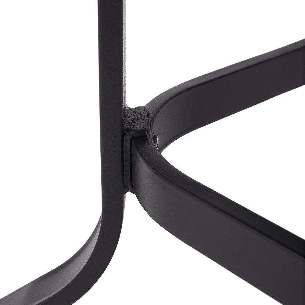 Black - Breeins - 150cm Rectangle Metal Slatted Garden Table Black - 8