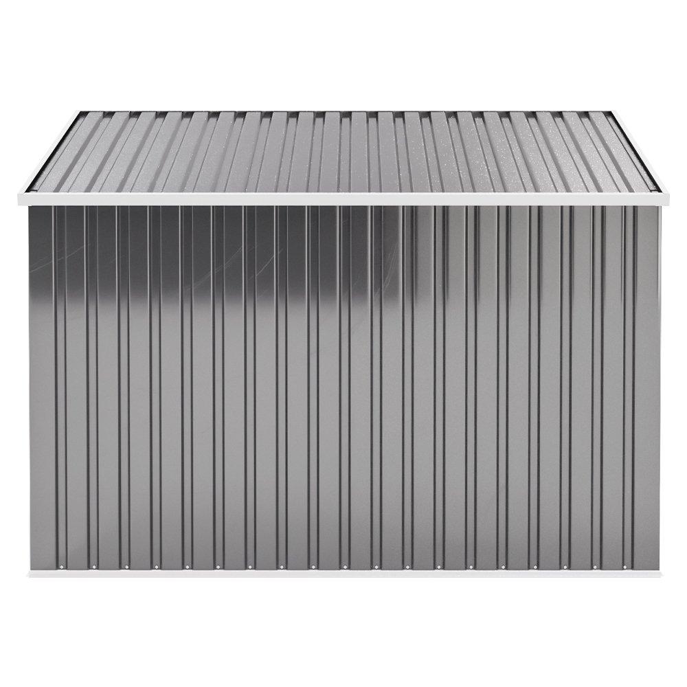 Grey - Breeins - Steel Trash Can Bike Storage Shed Grey - 5