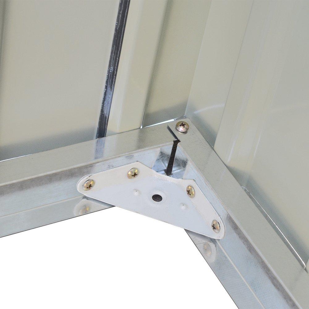 Grey - Breeins - Steel Trash Can Bike Storage Shed Grey - 9