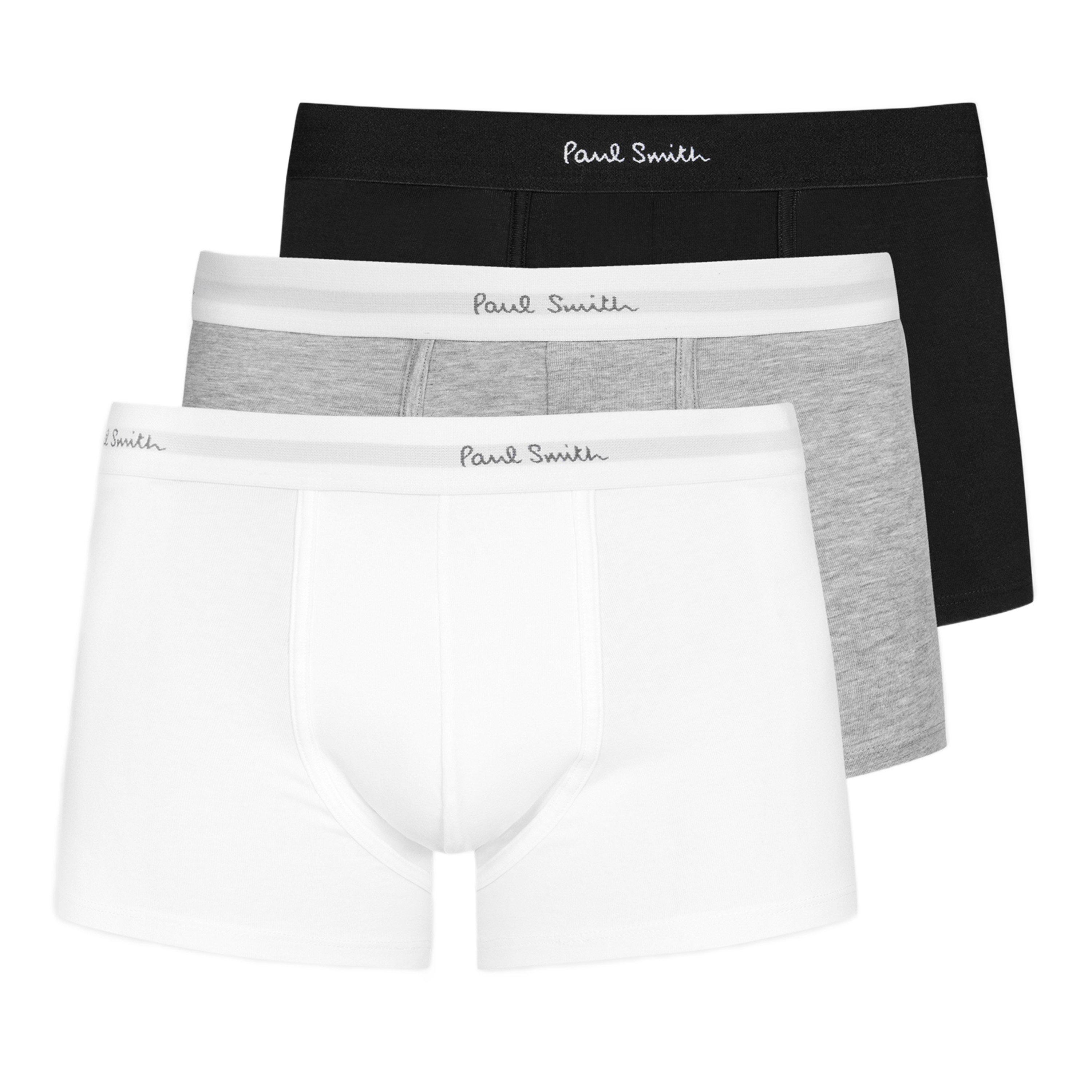Paul Smith Men's 3-Pack Boxer Briefs - Blk/Wht/Gry 1A - Small