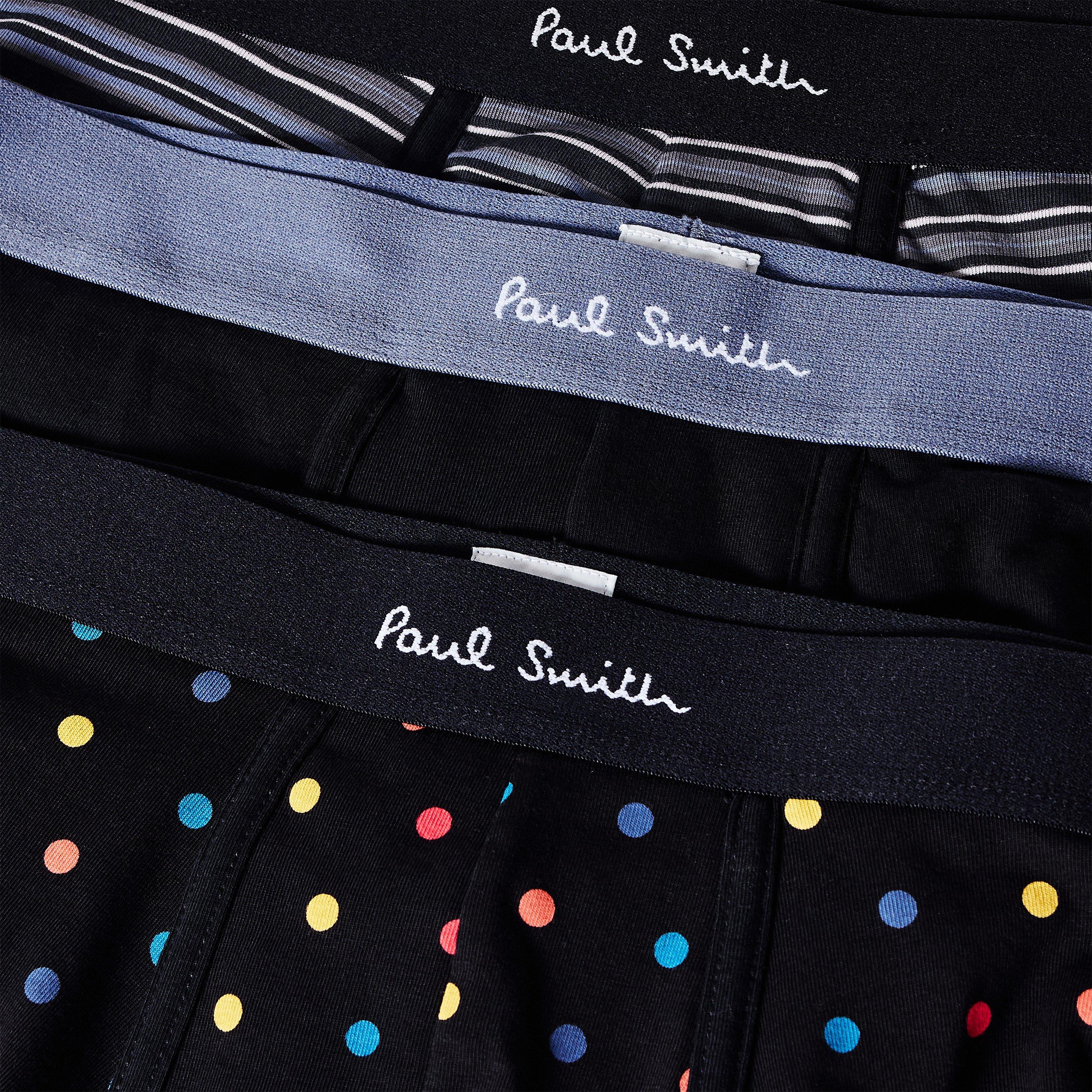 Blk/Spot/Stripe - Paul Smith - Mens 3-Pack Boxer Briefs - 3