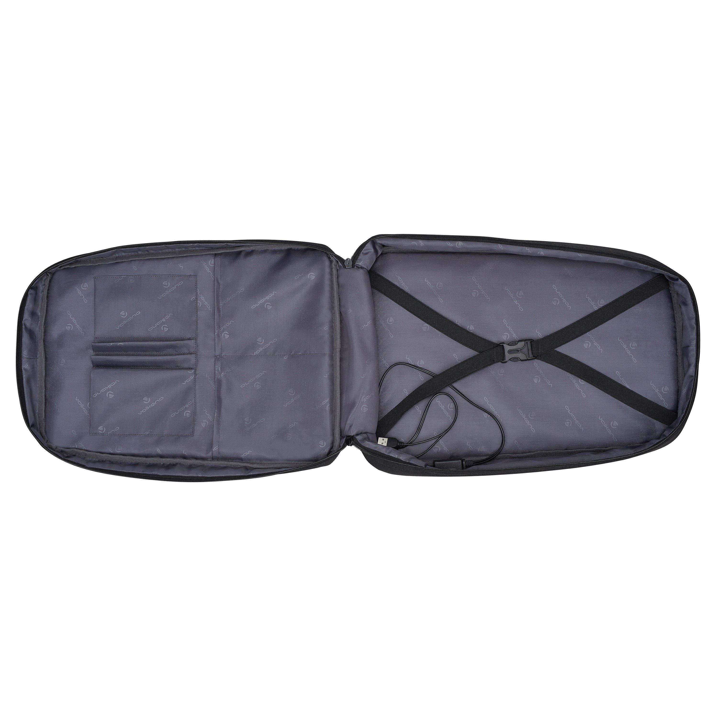 Black - Volkano - Volkano Renew 15.6 Laptop Backpack - Black - 4