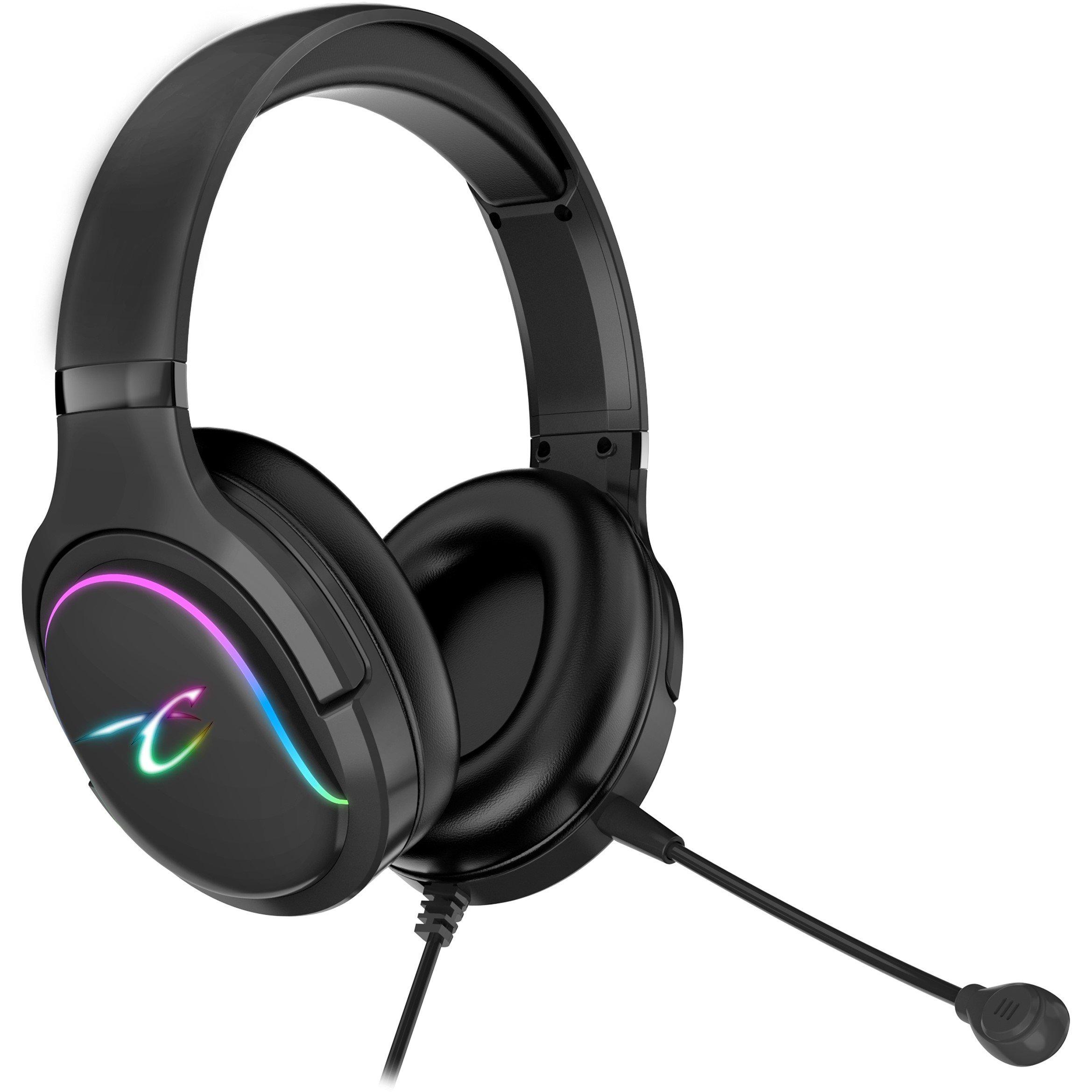 Black - Subsonic - Spectra LED Gaming Headset For PS5 Xbox PC Switch - 1