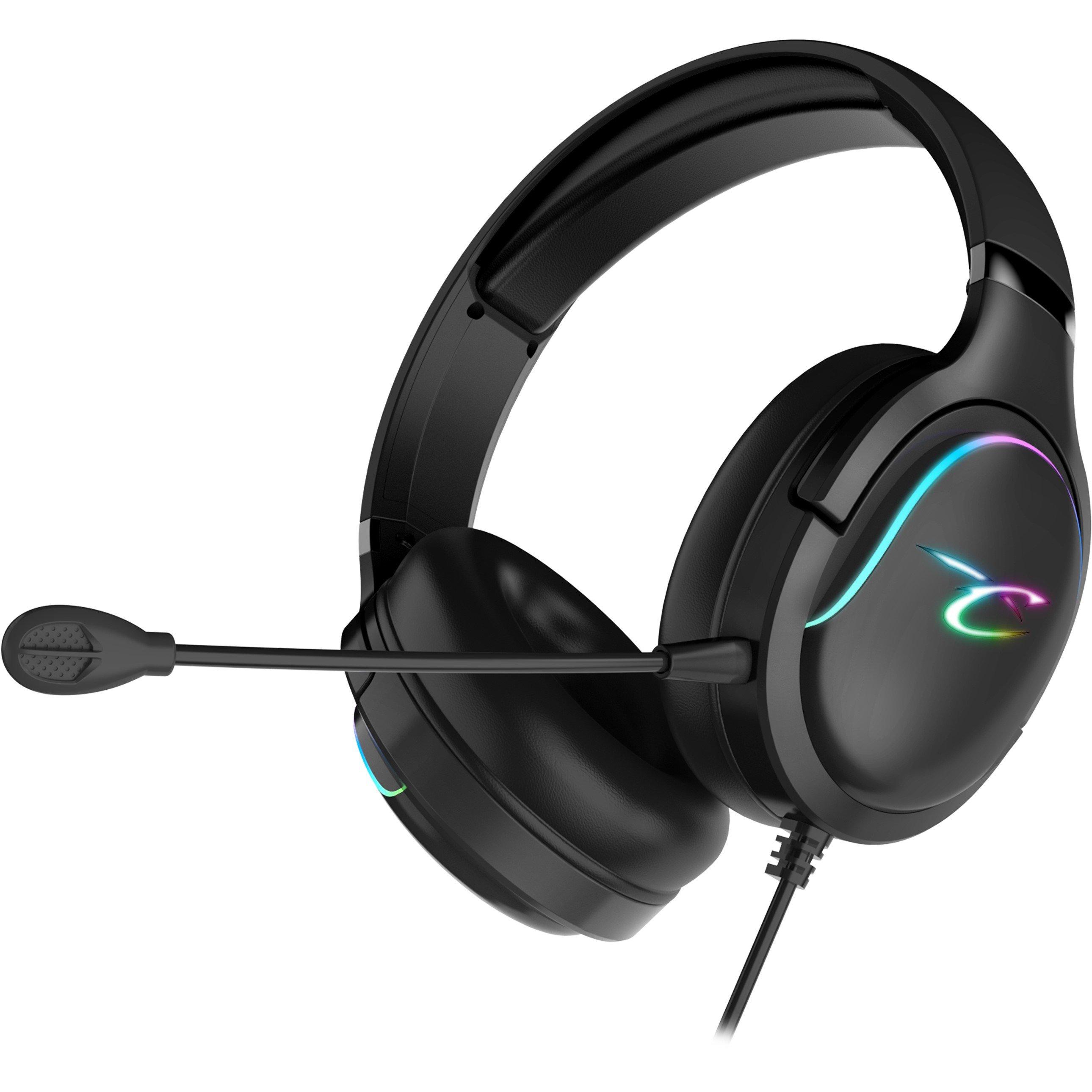 Black - Subsonic - Spectra LED Gaming Headset For PS5 Xbox PC Switch - 6