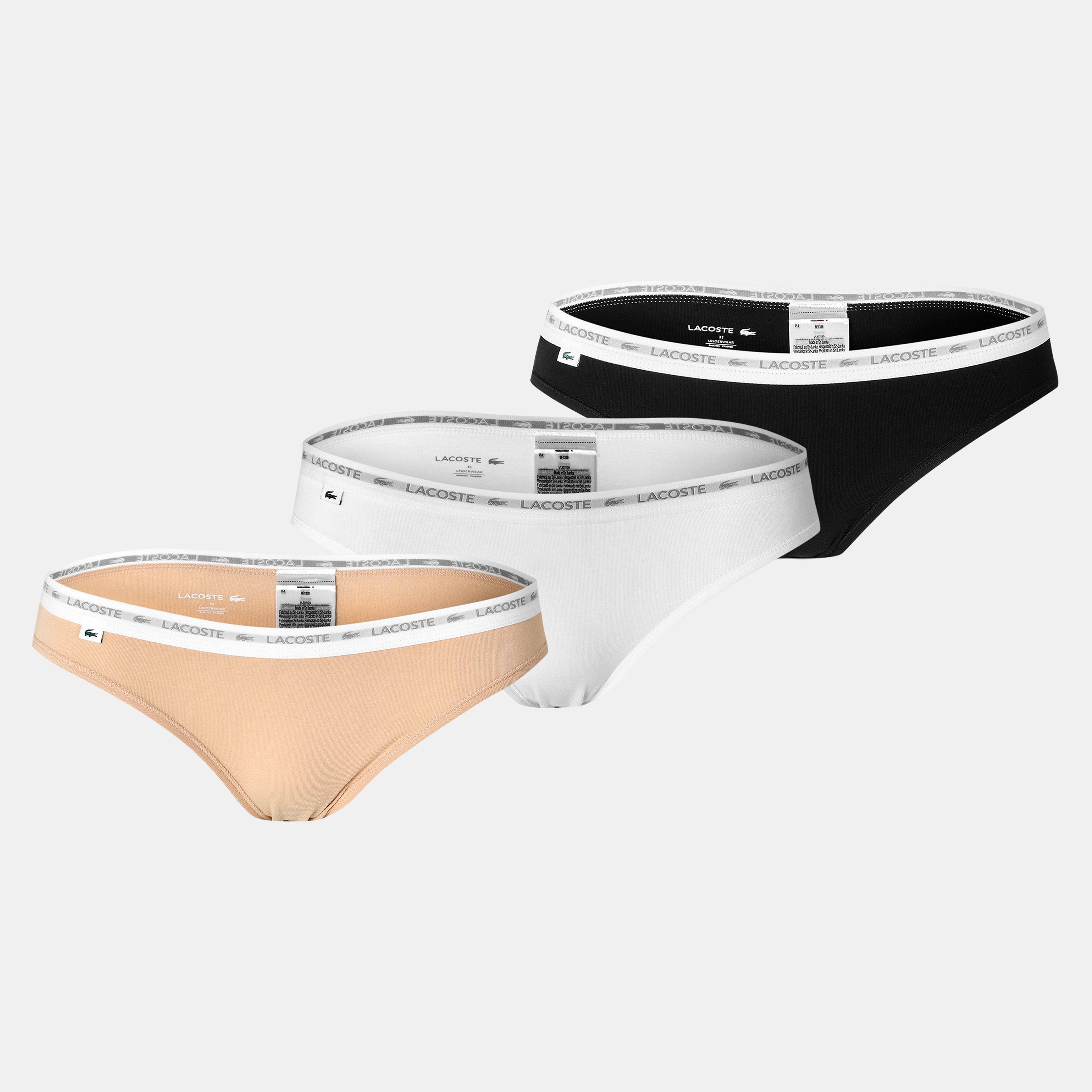 Biscuit/Wht/Blk - Lacoste - 3 Pack Briefs - 1
