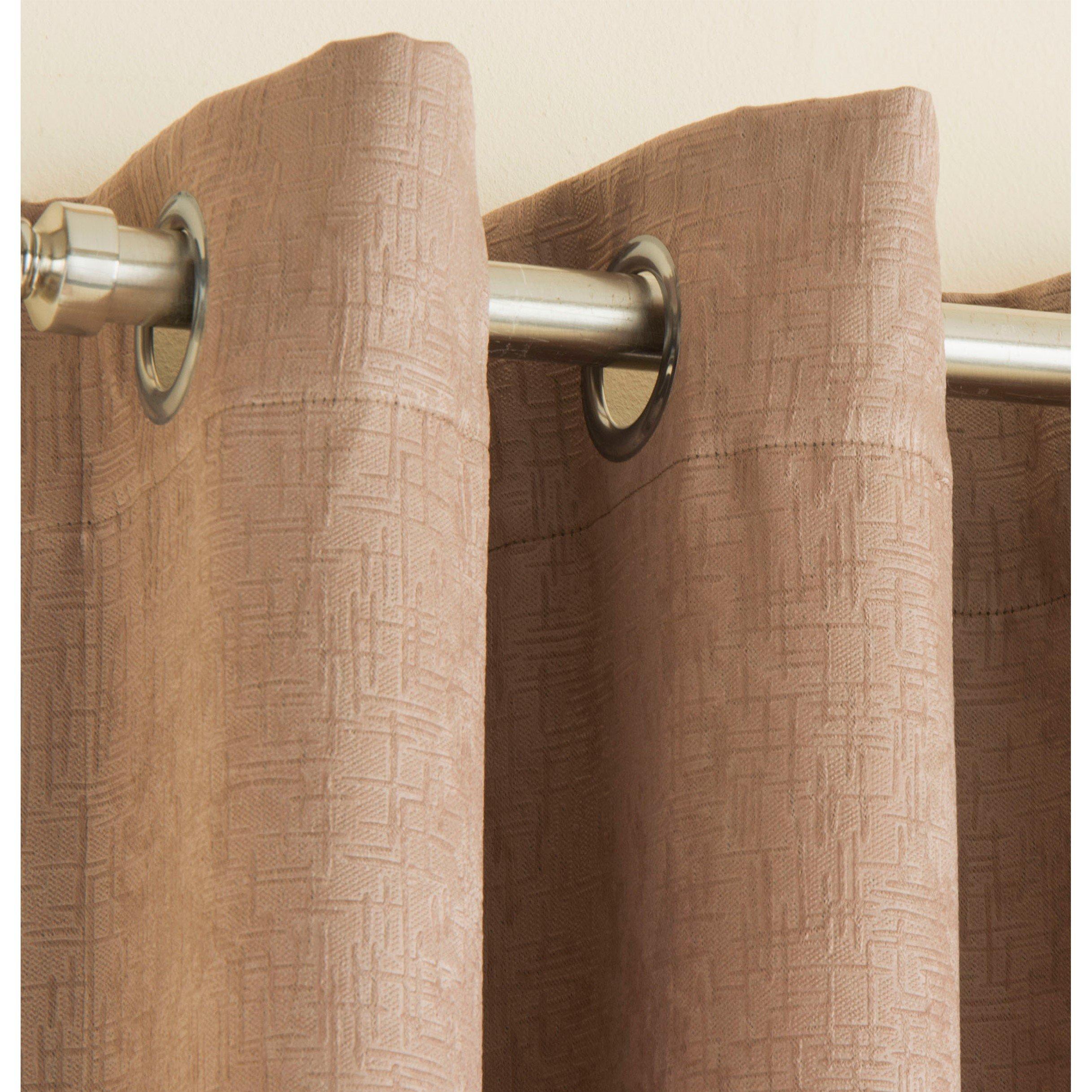 Latte - Enhanced Living - Vogue Latte Thermal Room Darkening Curtains Eyelet - 2
