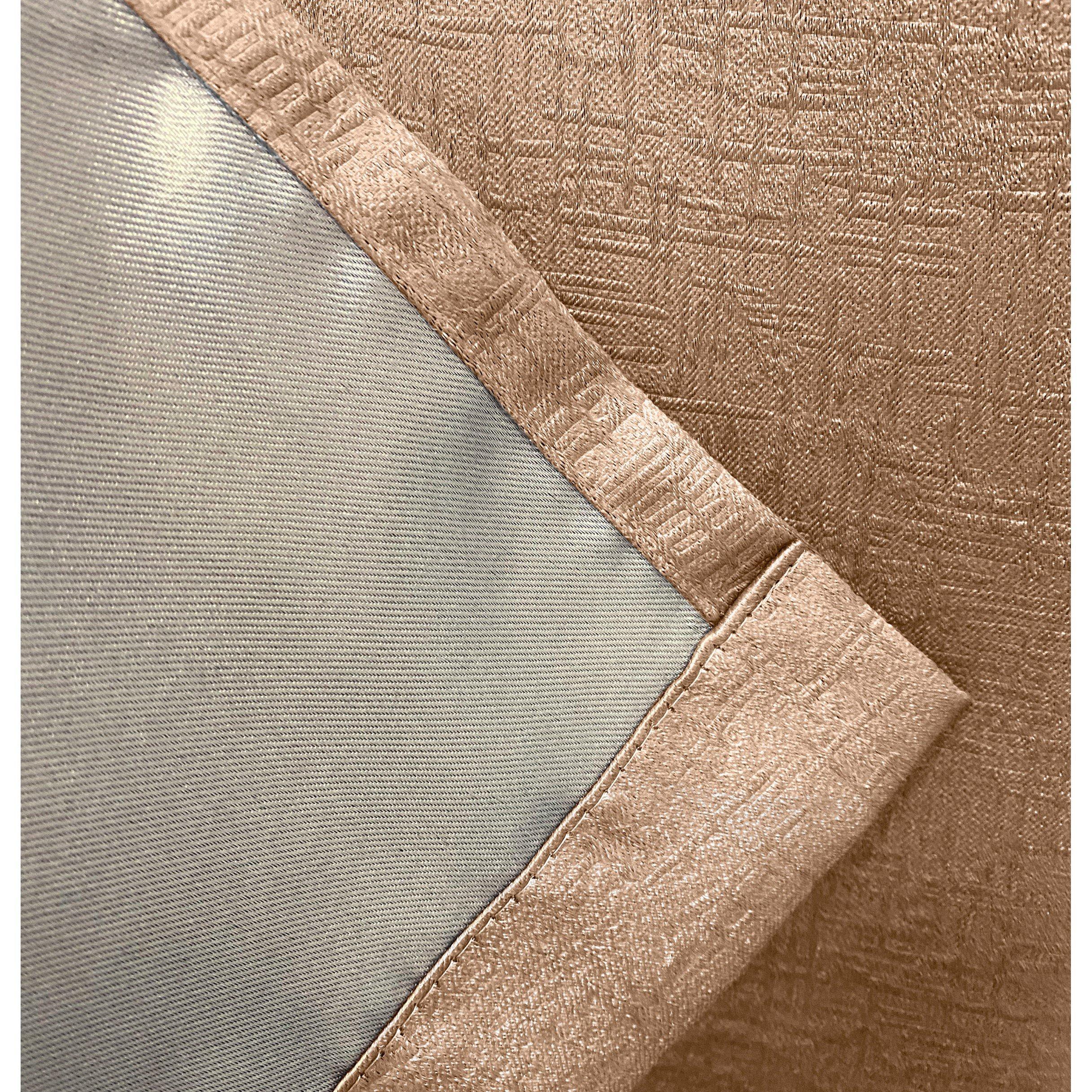 Latte - Enhanced Living - Vogue Latte Thermal Room Darkening Curtains Eyelet - 4