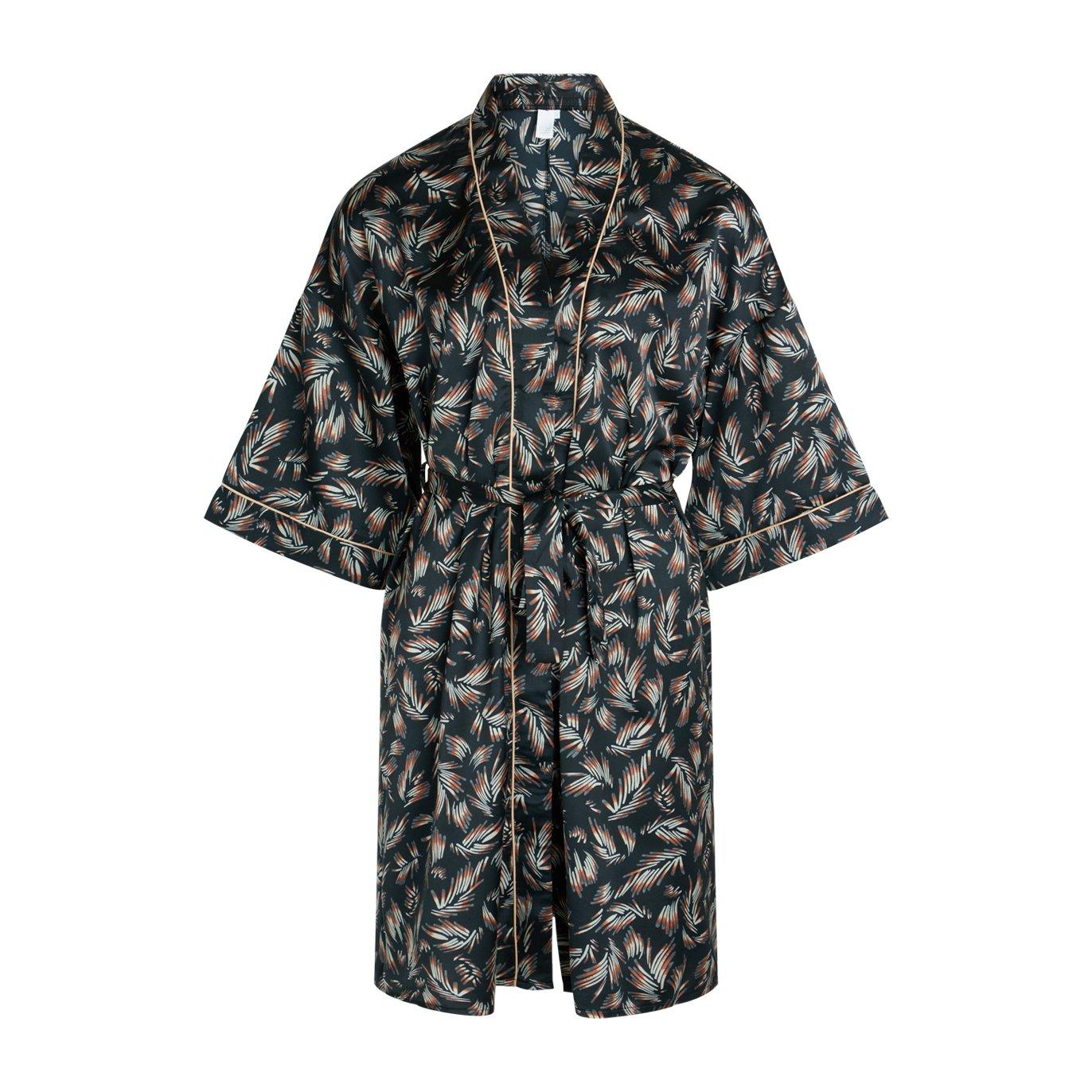 Ccdk Women's Kimono Dressing Gown - Black - 18 (2XL)