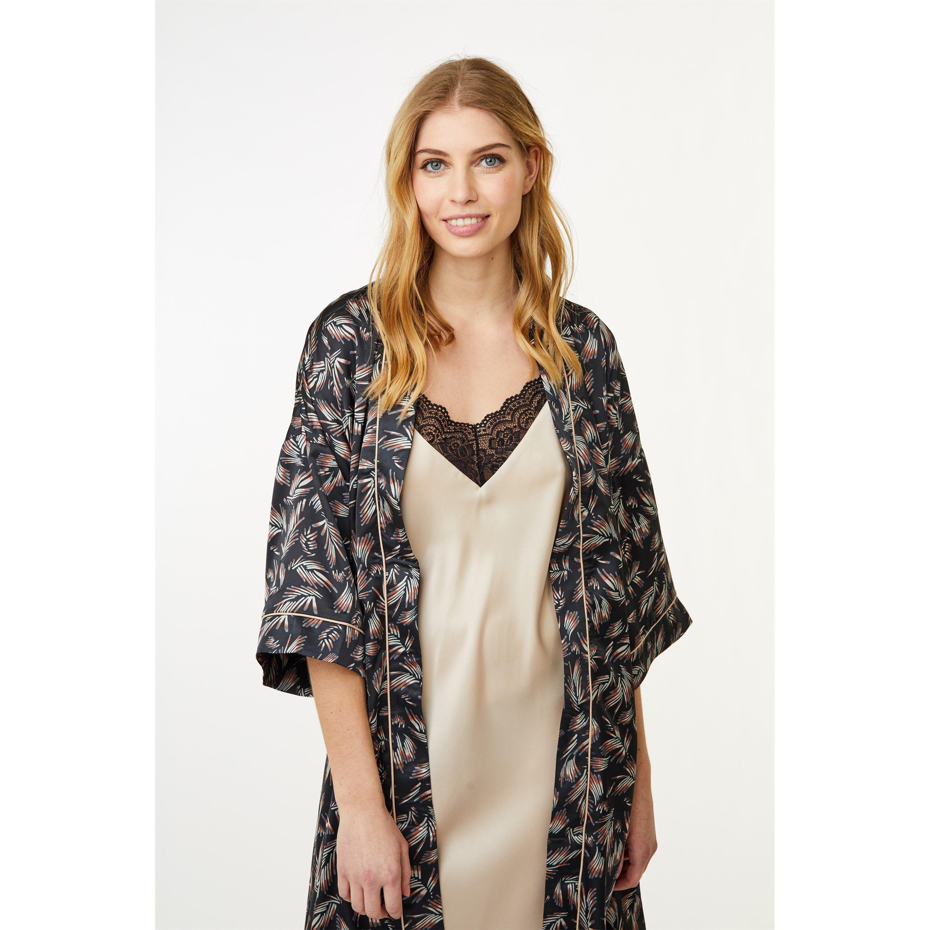 Black - CCDK - Women's Kimono Dressing Gown - 3