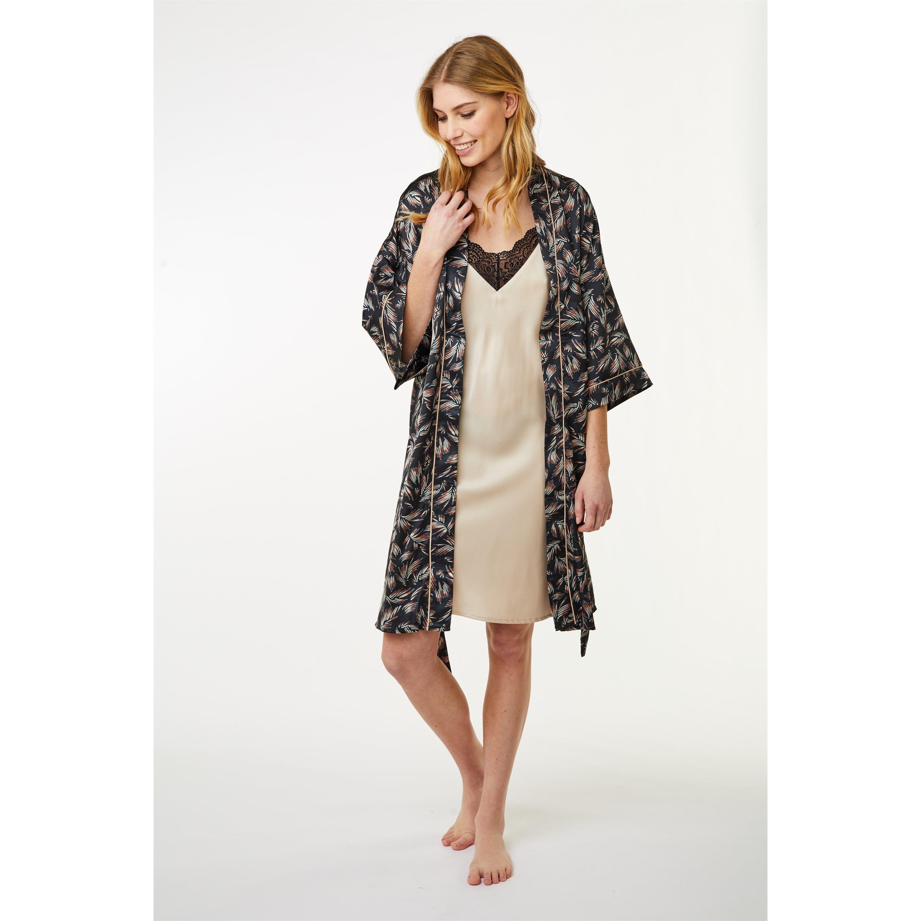 Black - CCDK - Women's Kimono Dressing Gown - 5