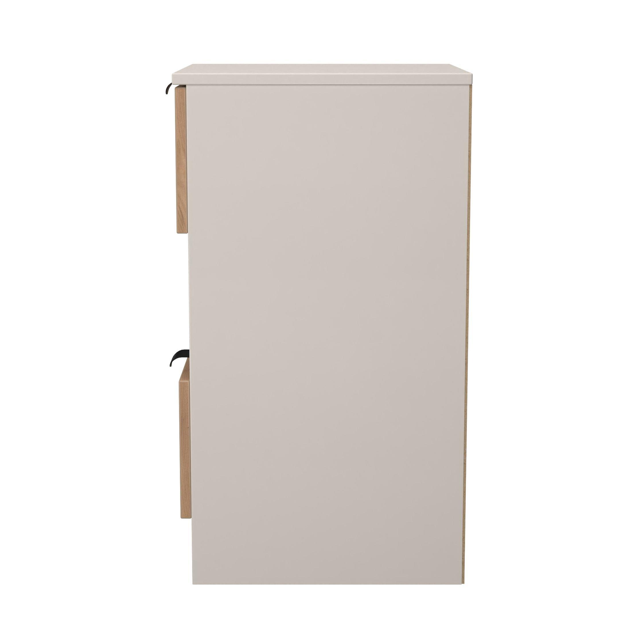 Craft Oak & Kas - Welcome Furniture - Solomon 2 Drawer Open Shelf Bedside Cabinet - 2