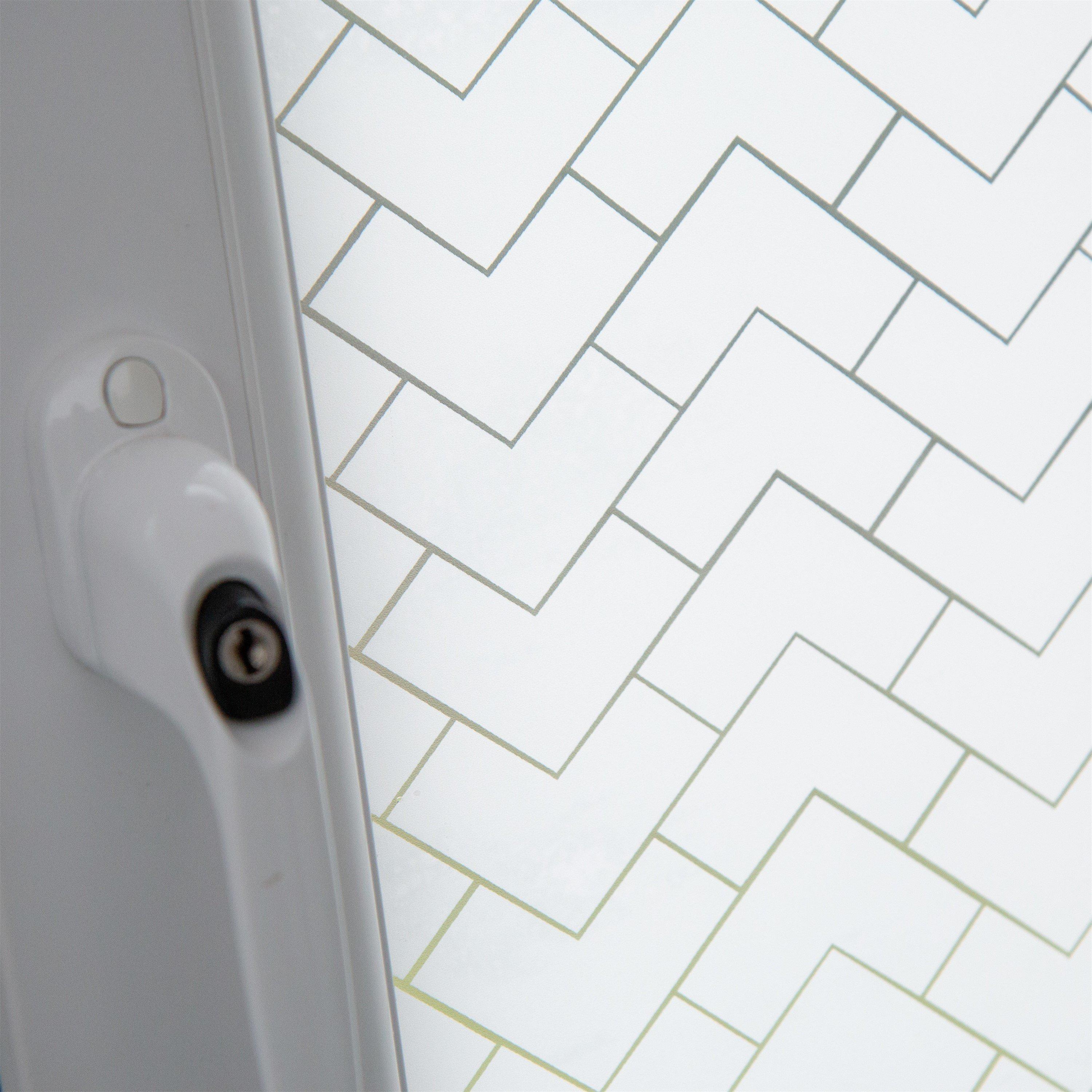 White - D C Fix - dc fix  Chester Static Cling Window Film - 3