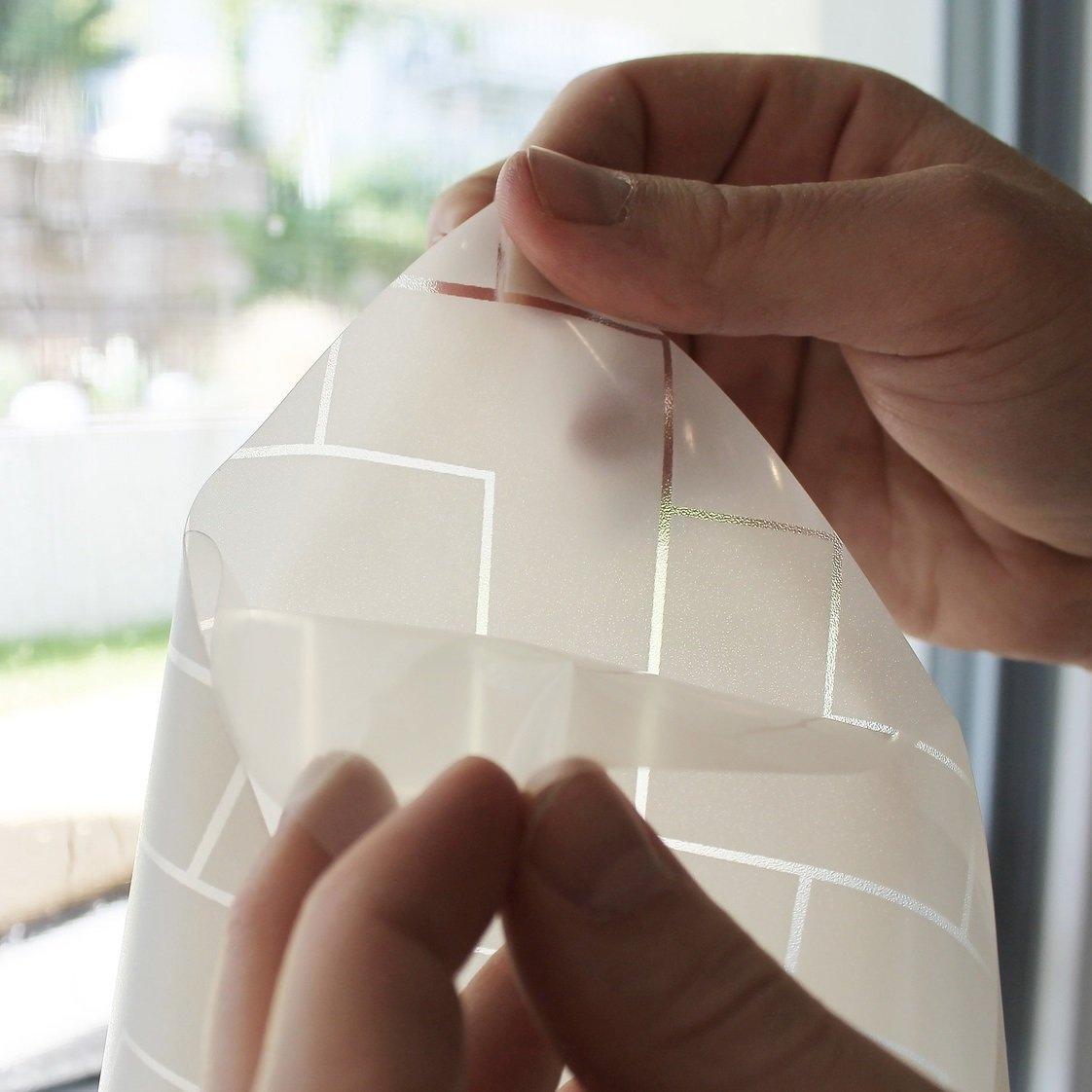 White - D C Fix - dc fix  Chester Static Cling Window Film - 4