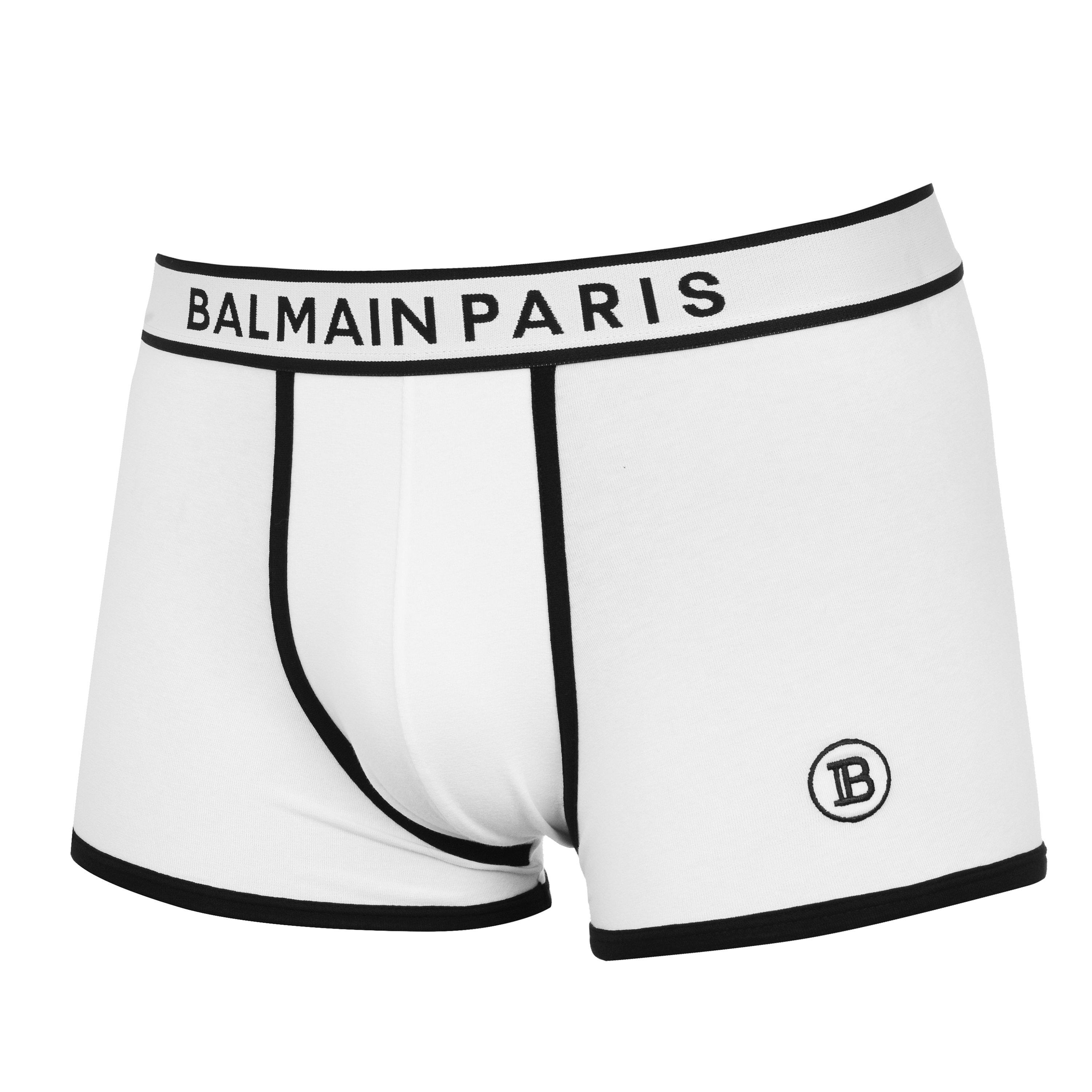 Wht/Blk 110 - Balmain - Paris Logo Boxers - 3