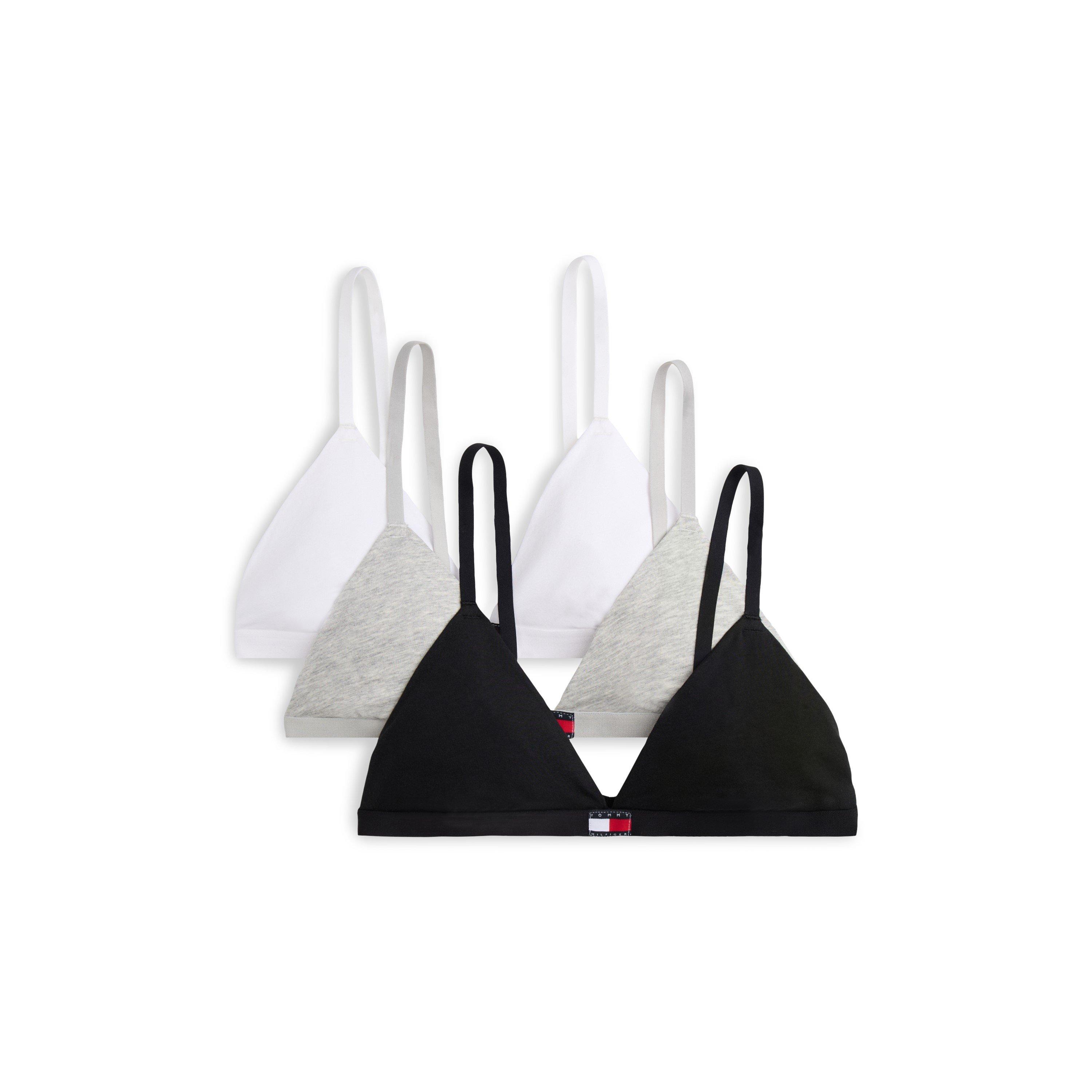 Grey/Blck/White - Tommy Hilfiger - Women's Non Wired Triangle Bralette - 1