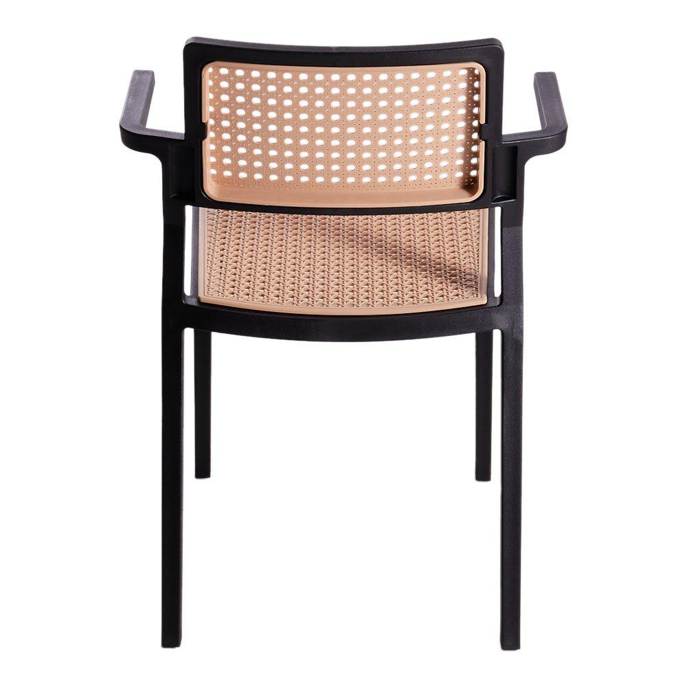 Black - Kabinet UK - 4 Set Pseudo-rattan PP Dining Chair - 5