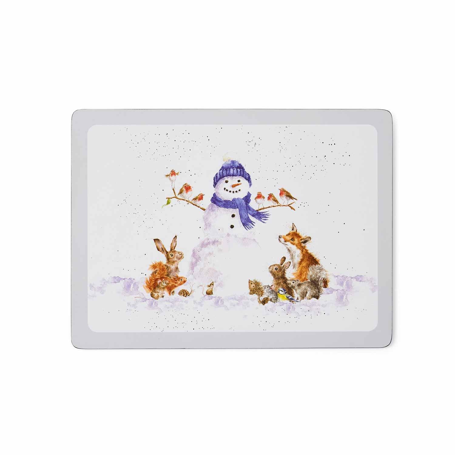 Neutral - Royal Worcester Wrendale - Wrendale Designs Set of 4 Christmas Placemats - 6