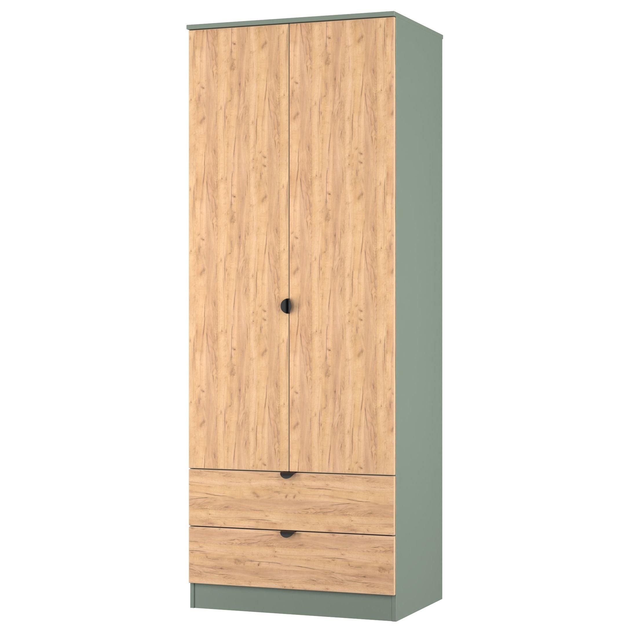 Craft Oak & Ree - Welcome Furniture - Solomon 2 Drawer Double Wardrobe - 3