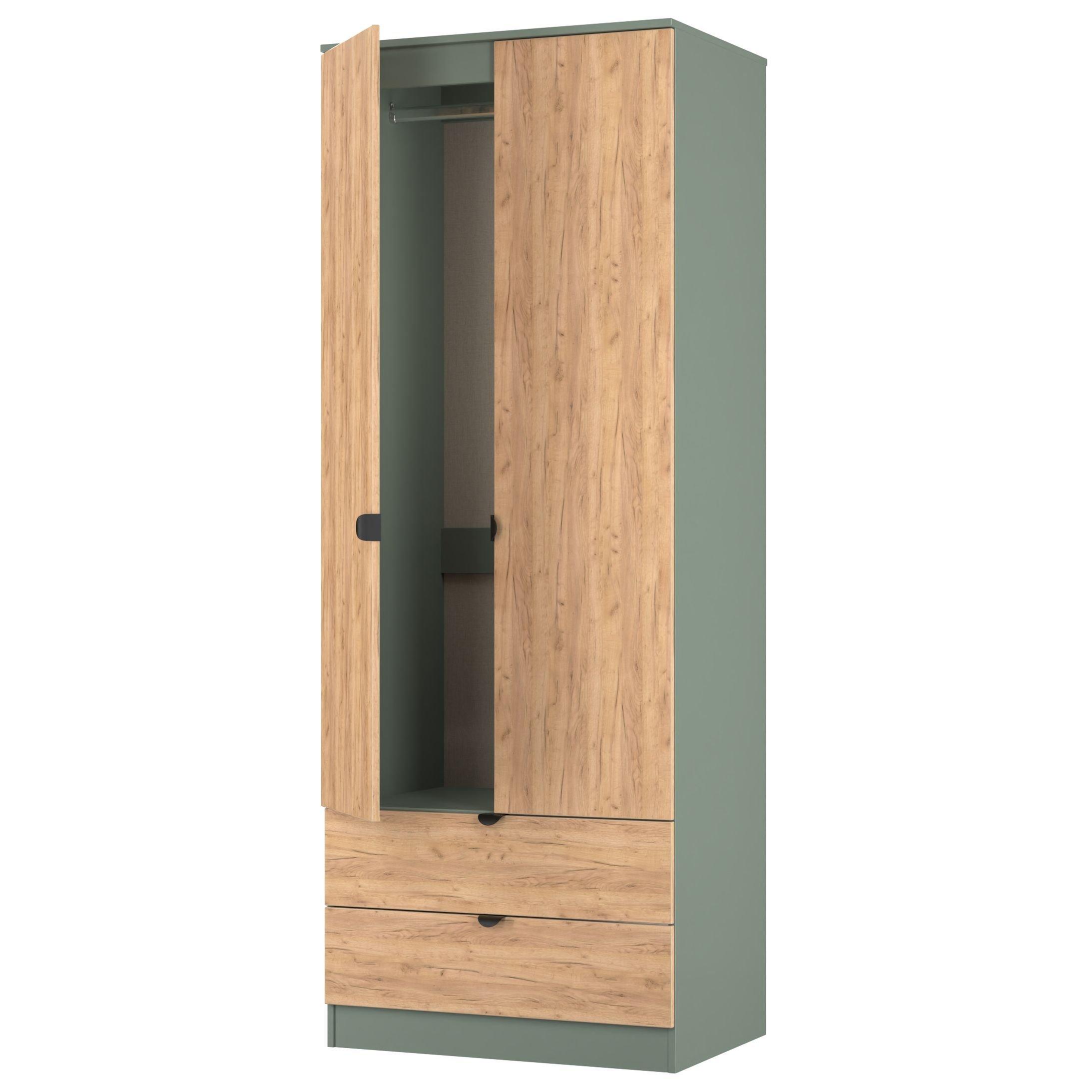 Craft Oak & Ree - Welcome Furniture - Solomon 2 Drawer Double Wardrobe - 5