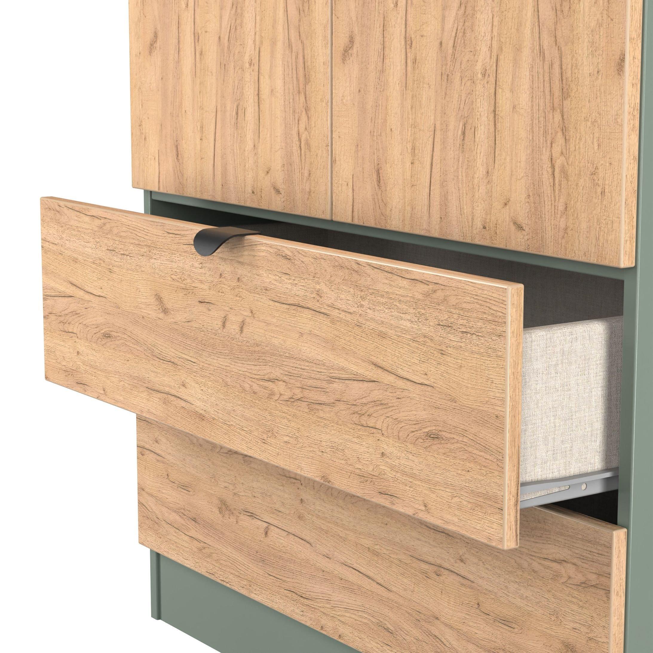 Craft Oak & Ree - Welcome Furniture - Solomon 2 Drawer Double Wardrobe - 6