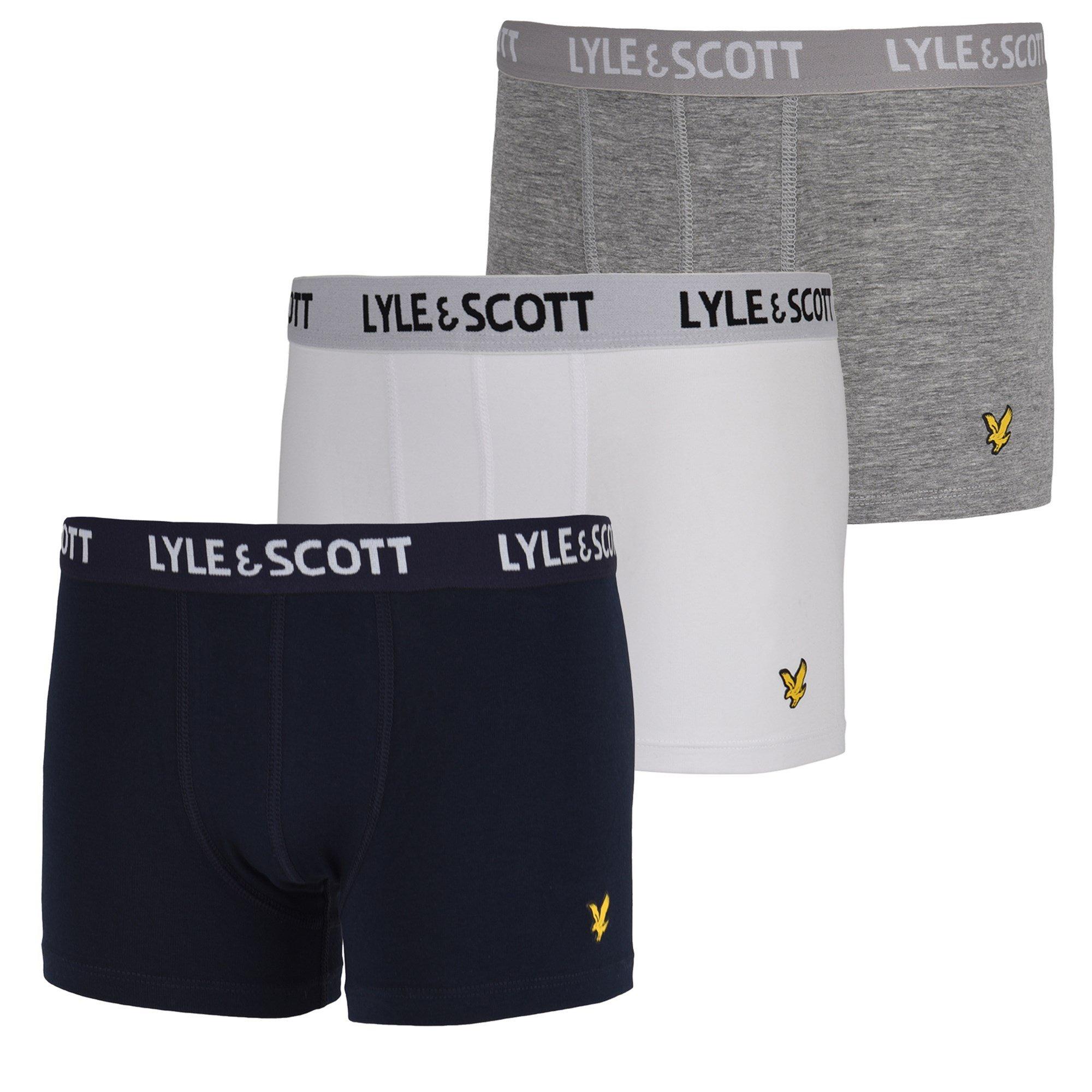 Marine/Weiß/Grau - Lyle and Scott - 3 Pack Boxer Shorts - 1