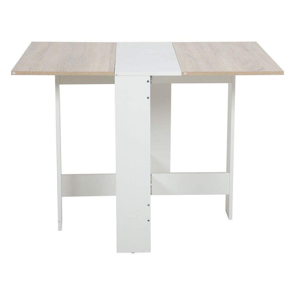 Brown - Kabinet UK - Folding Modern Drop Leaf Dining Table - 3