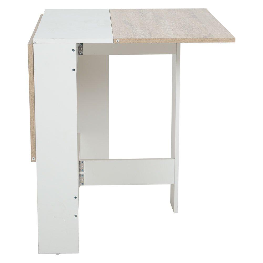 Brown - Kabinet UK - Folding Modern Drop Leaf Dining Table - 4