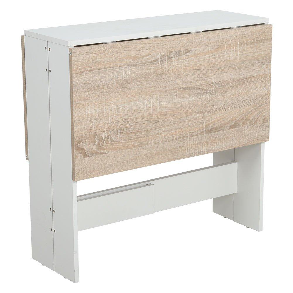 Brown - Kabinet UK - Folding Modern Drop Leaf Dining Table - 5