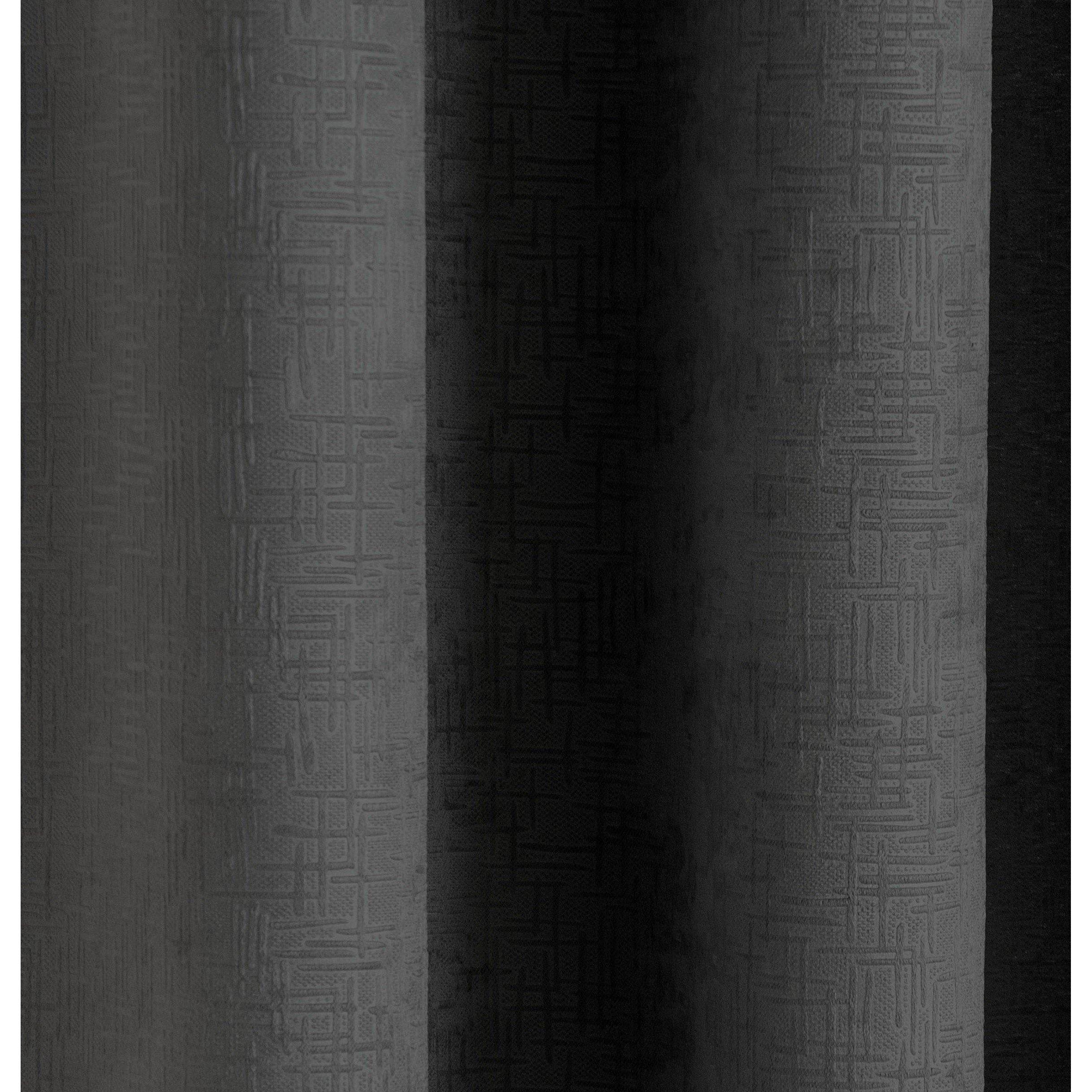 Black - Enhanced Living - Vogue Black Thermal Room Darkening Curtains Eyelet - 3
