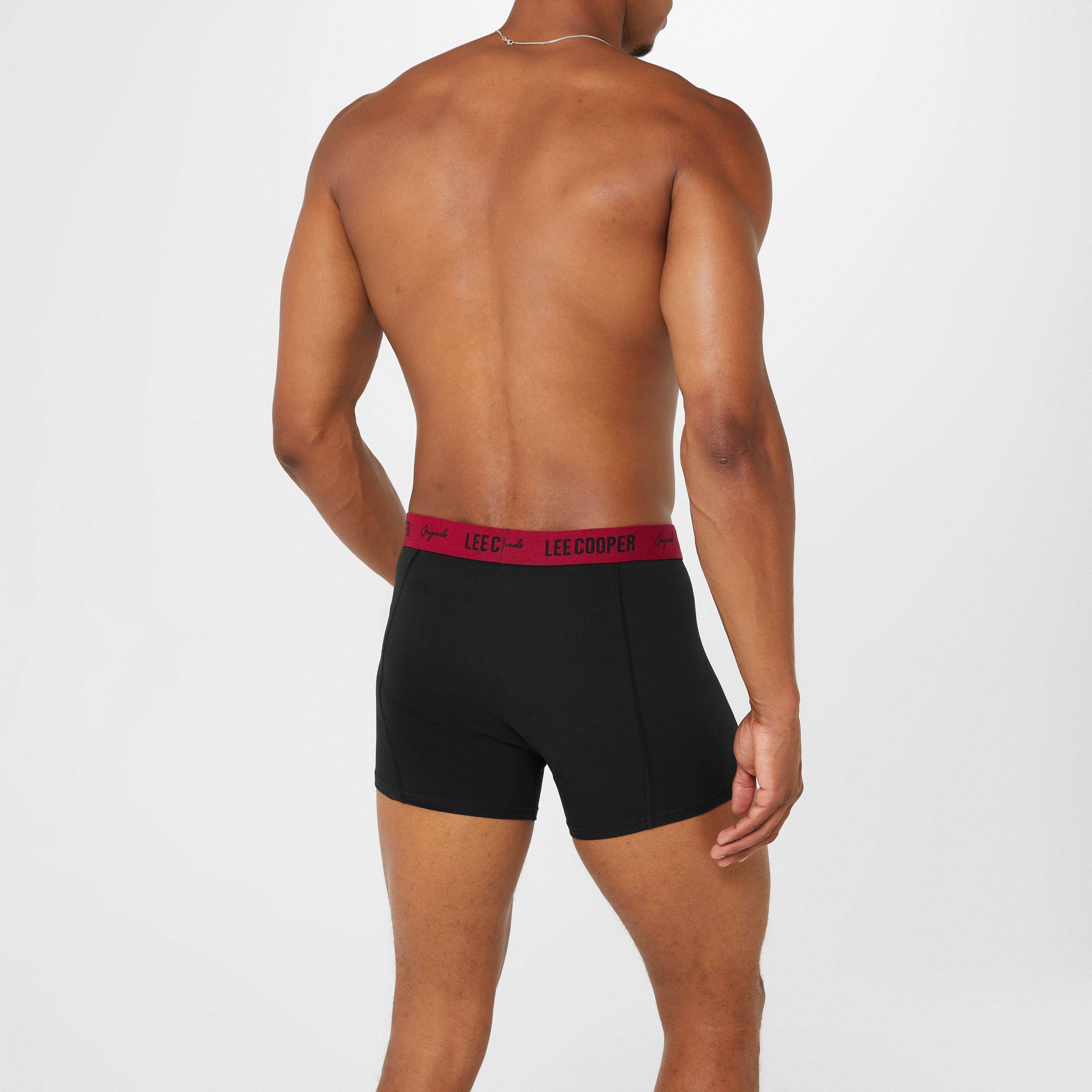 Black with Band - Lee Cooper - Essential Boxer Trunk 10-Pack Mens - 12