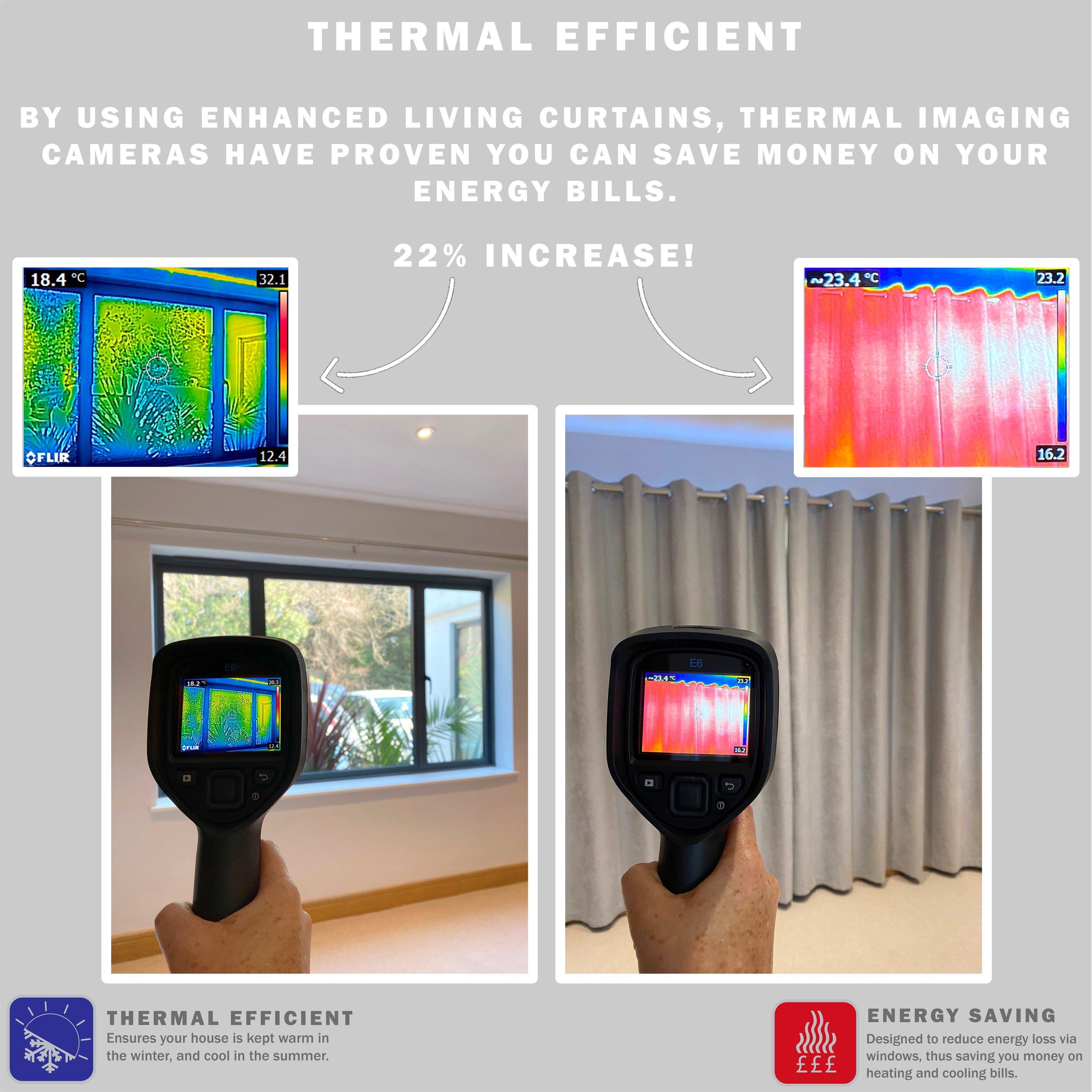 Cream - Enhanced Living - Vogue Cream Thermal Room Darkening Curtains Eyelet - 7