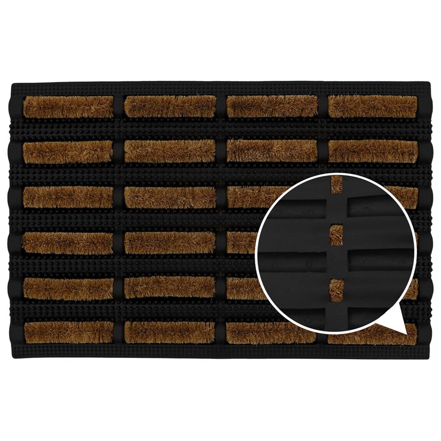 Black - JVL - Nimbus Scraper Doormat - 7