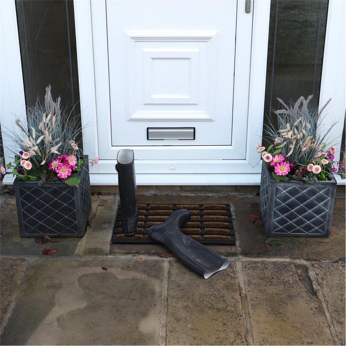 Black - JVL - Nimbus Scraper Doormat - 9