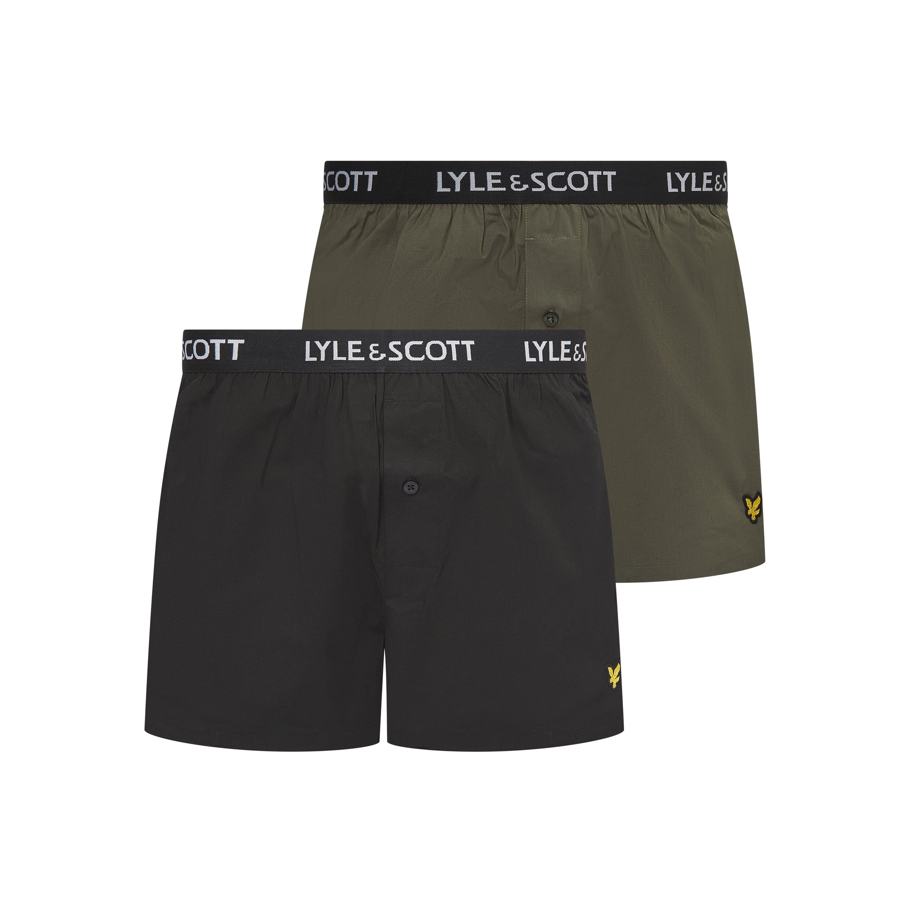 Lyle And Scott Men's Woven Boxer Trunk - Beetle/Black - Small