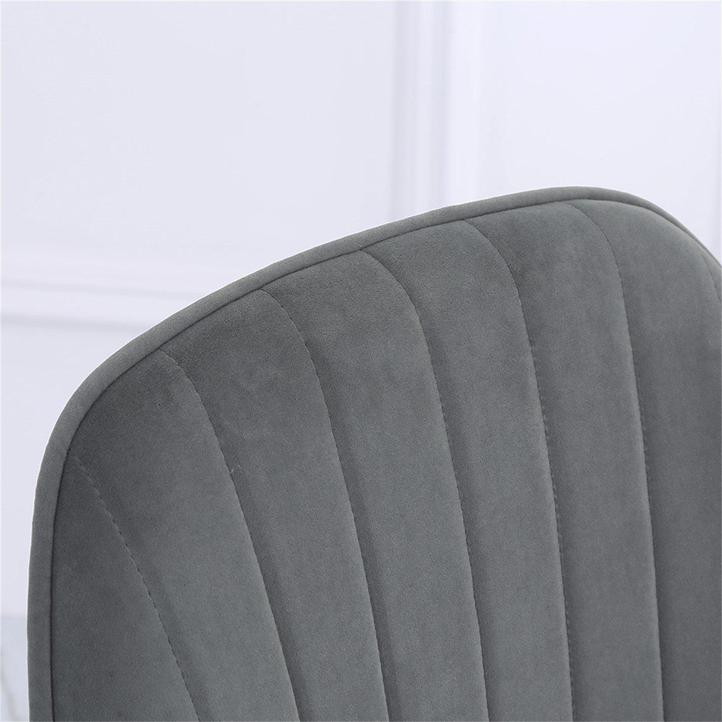 Grey - Kabinet UK - 2 Set Modern Velvet Upholstered Dining Chairs - 9